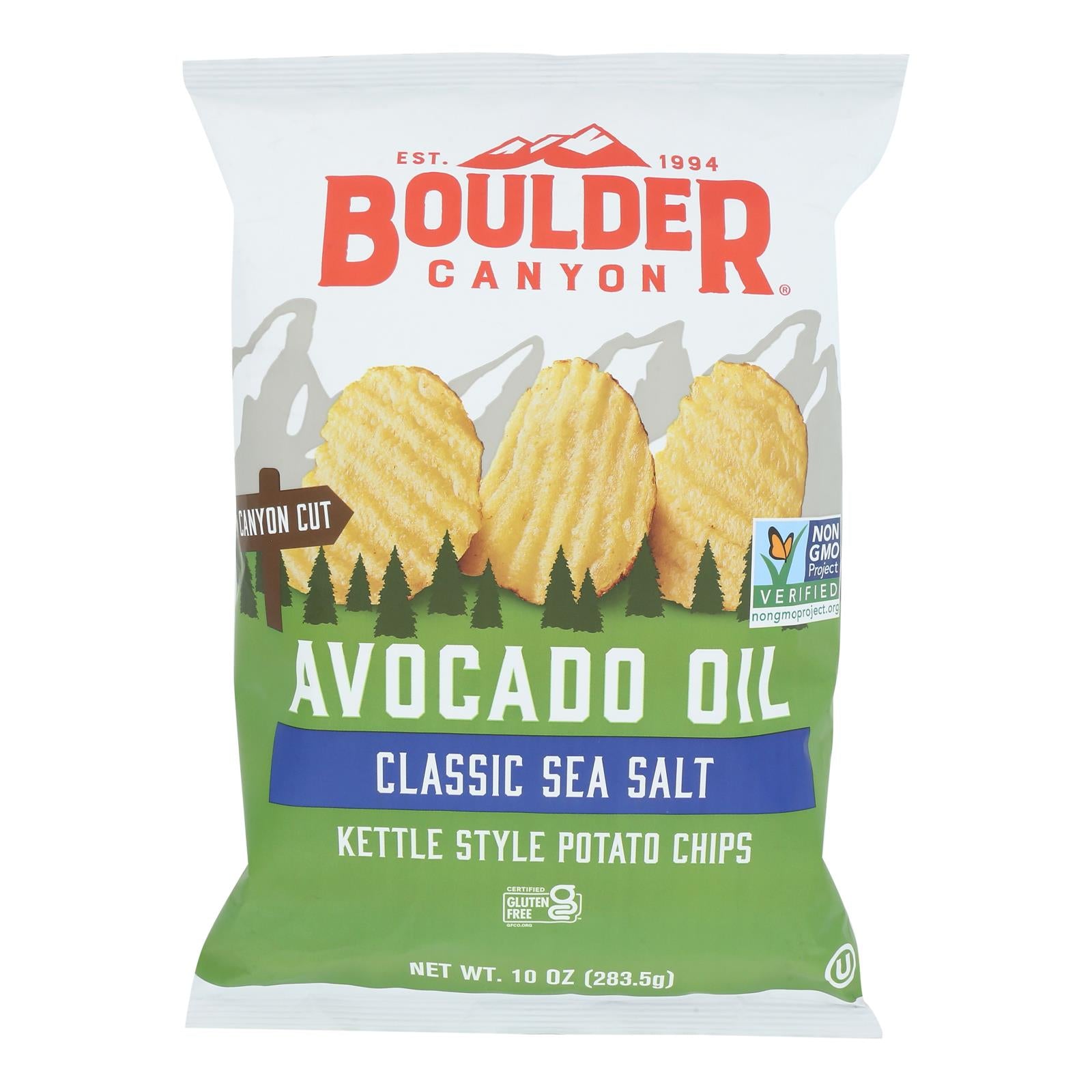 Boulder Canyon Natural Foods - Chips Ktl Cnct Avo S Salt - Case of 12 - 10.00 OZ