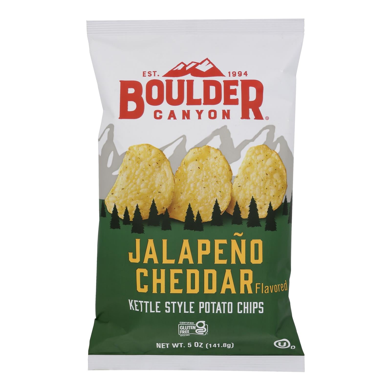 Boulder Canyon - Chips - Jalapeno Cheddar - Case of 12 - 5 oz.