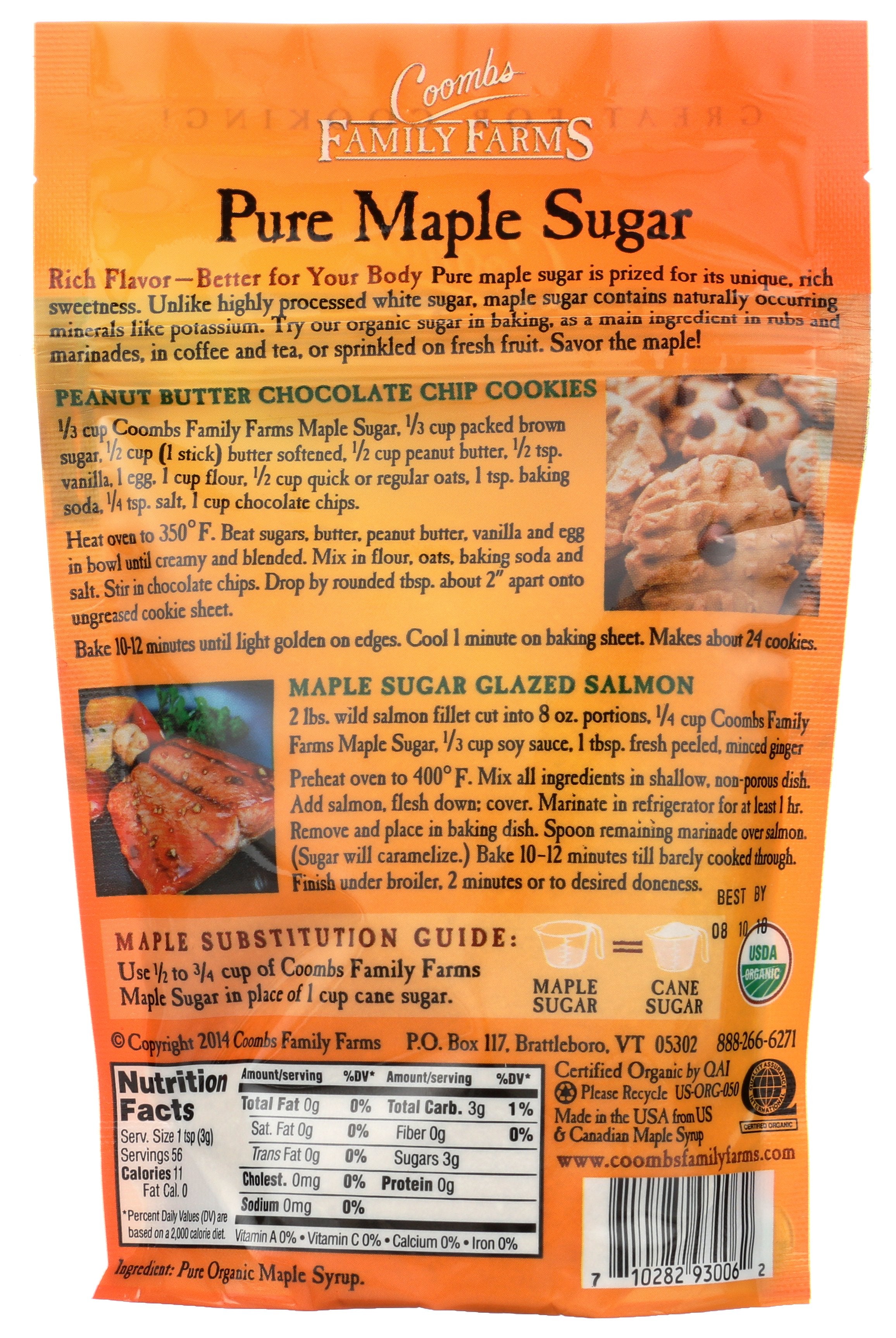 COOMBS FAMILY FARMS SUGAR MAPLE ORG - Case of 6