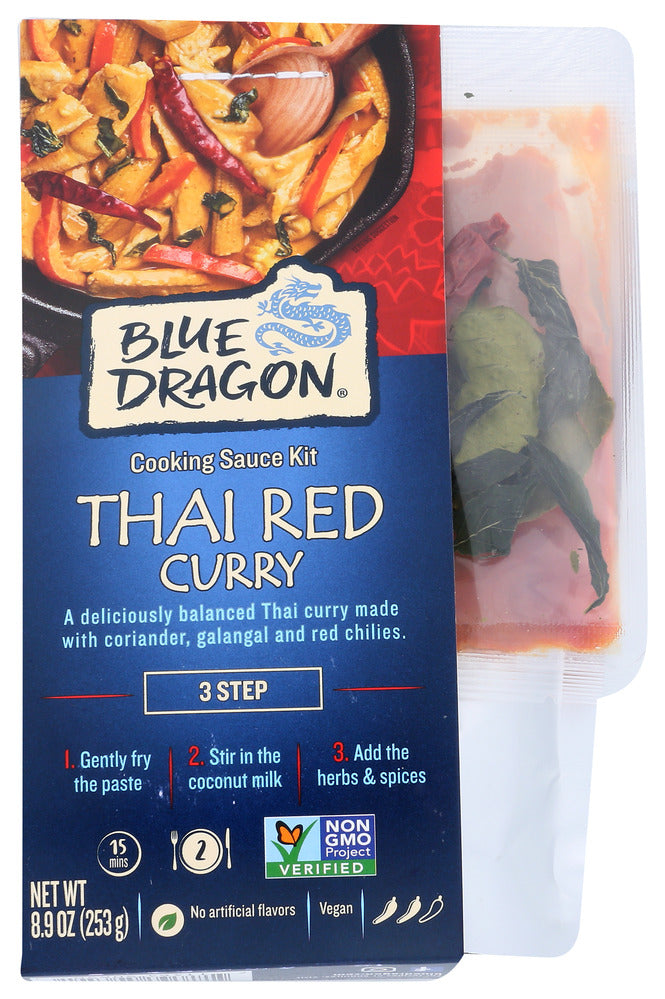 Blue Dragon Curry Kit Thai Red 3 Step -  Pack of  6 - 8.9 OZ