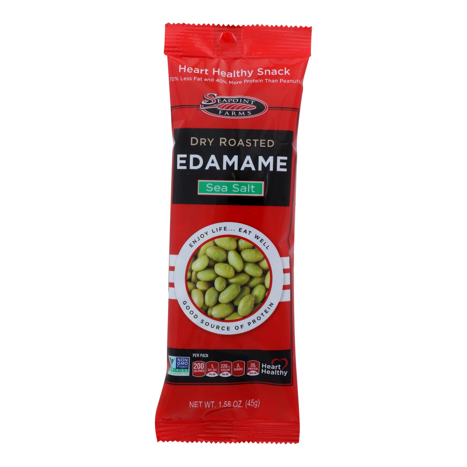 Seapoint Farms Edamame - Dry Roasted - Lightly Salted - 1.58 Oz - Case Of 12