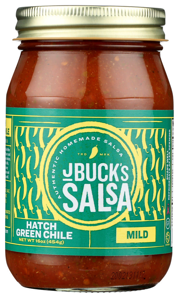 J Bucks Salsa Hatch Green Chile - Case of 12 - 16 oz