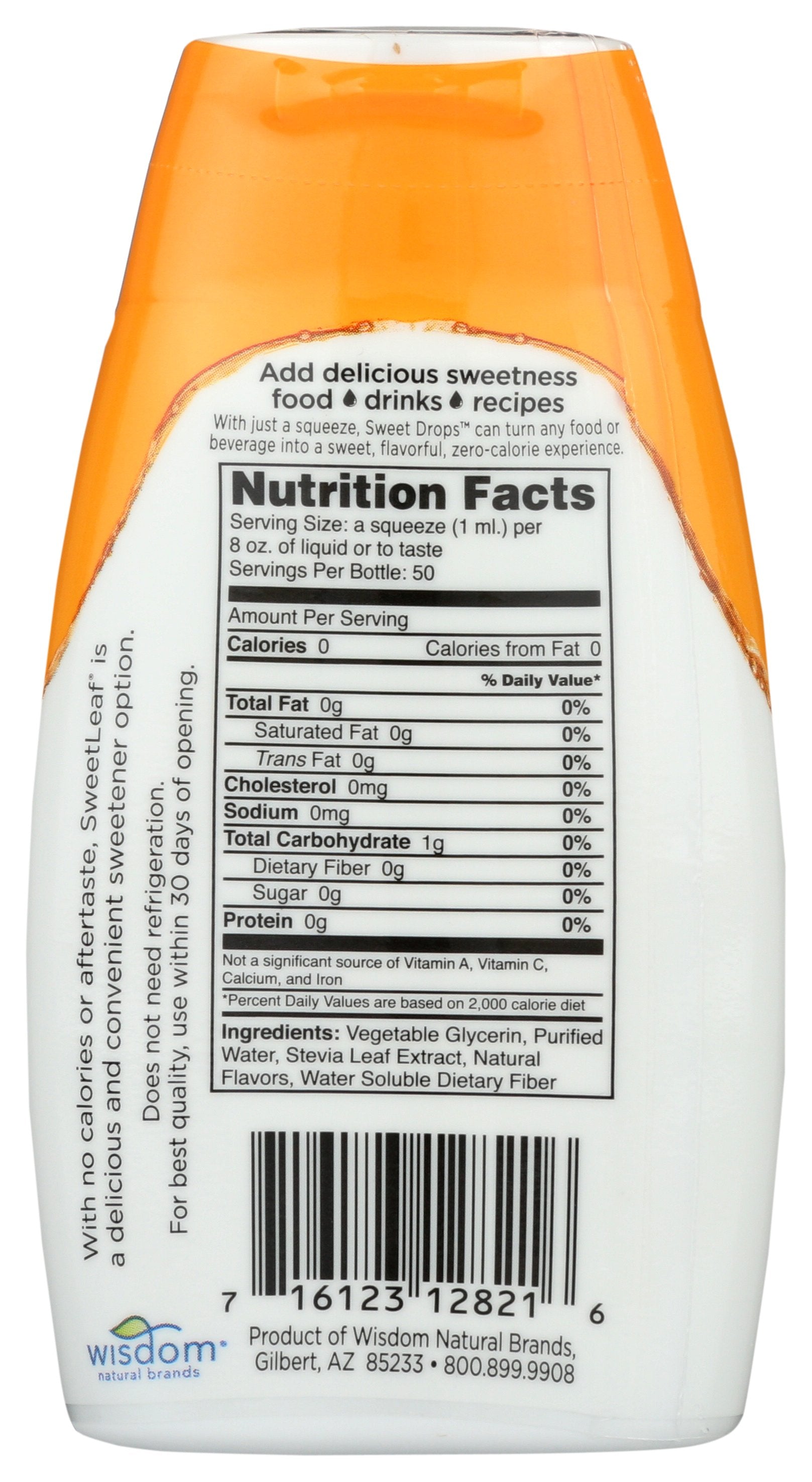 SWEETLEAF STEVIA SWEET DROP CARAMEL - Case of 12
