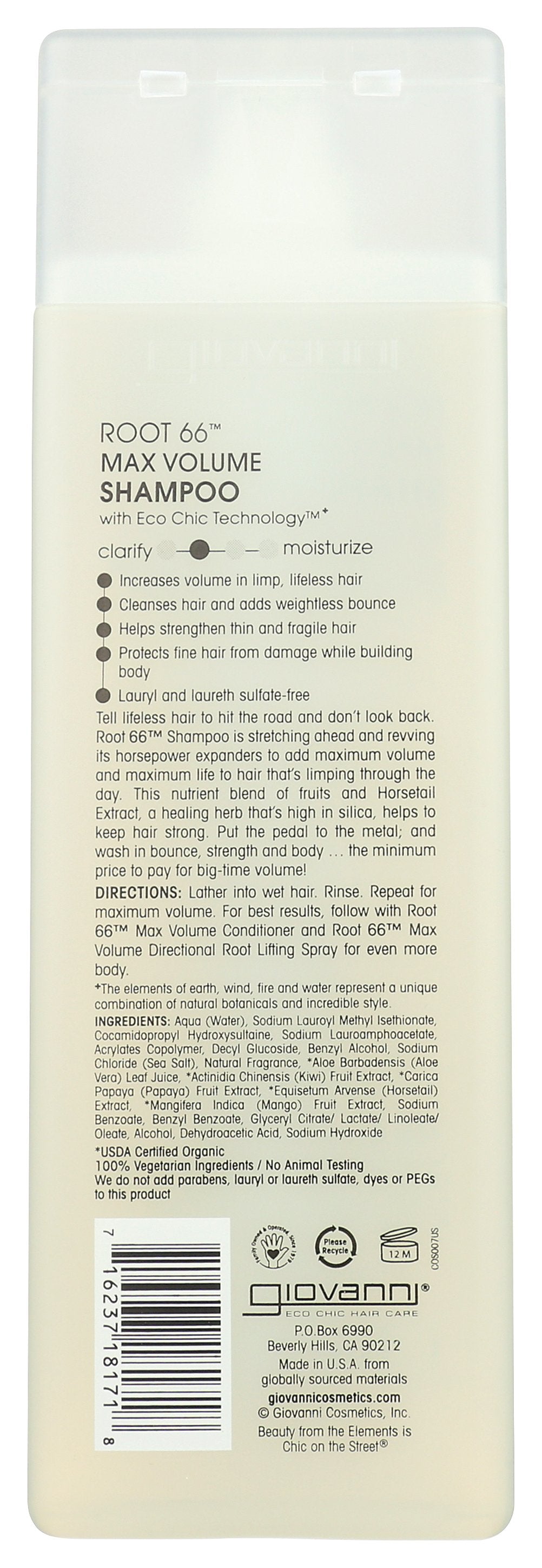 GIOVANNI COSMETICS SHAMPOO ROOT 66 MAX VOLUME - Case of 3