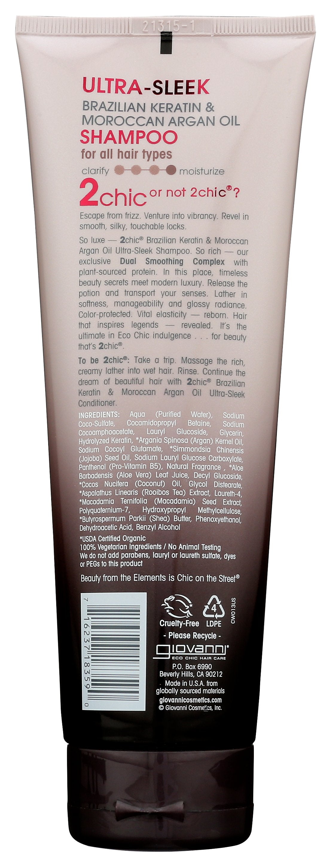 GIOVANNI COSMETICS 2CHIC SHAMPOO - Case of 3