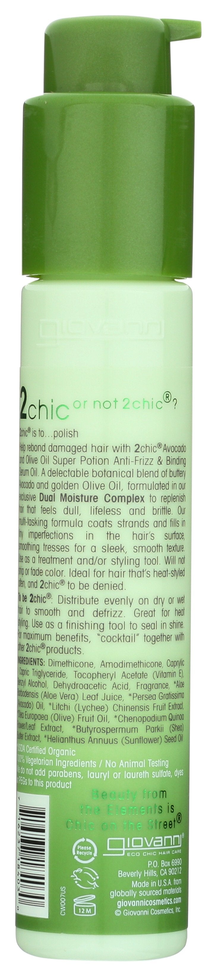 GIOVANNI COSMETICS 2CHIC SUPER POTION AVCDO - Case of 3