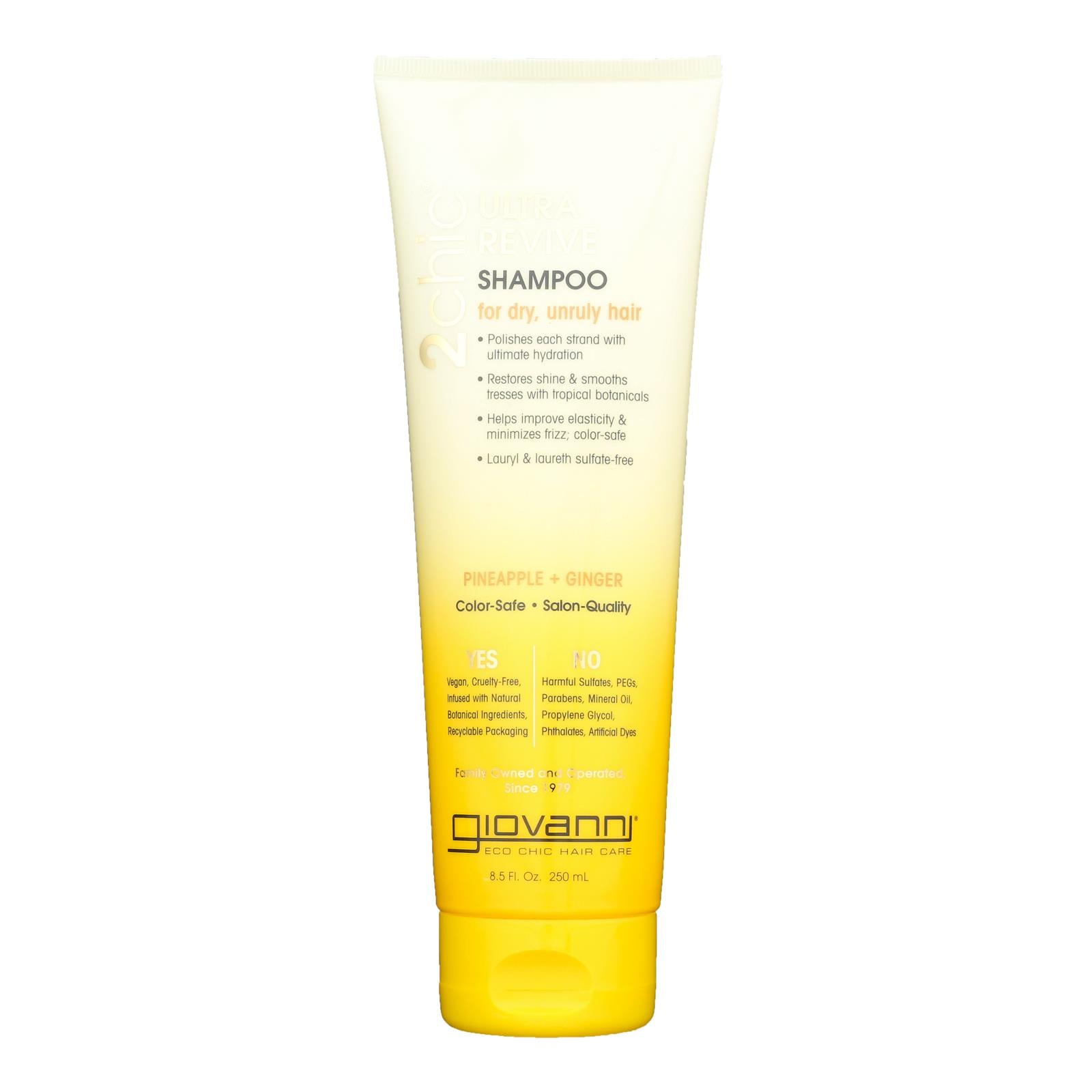 Giovanni Hair Care Products Shampoo - Pineapple And Ginger - Case Of 1 - 8.5 Oz.