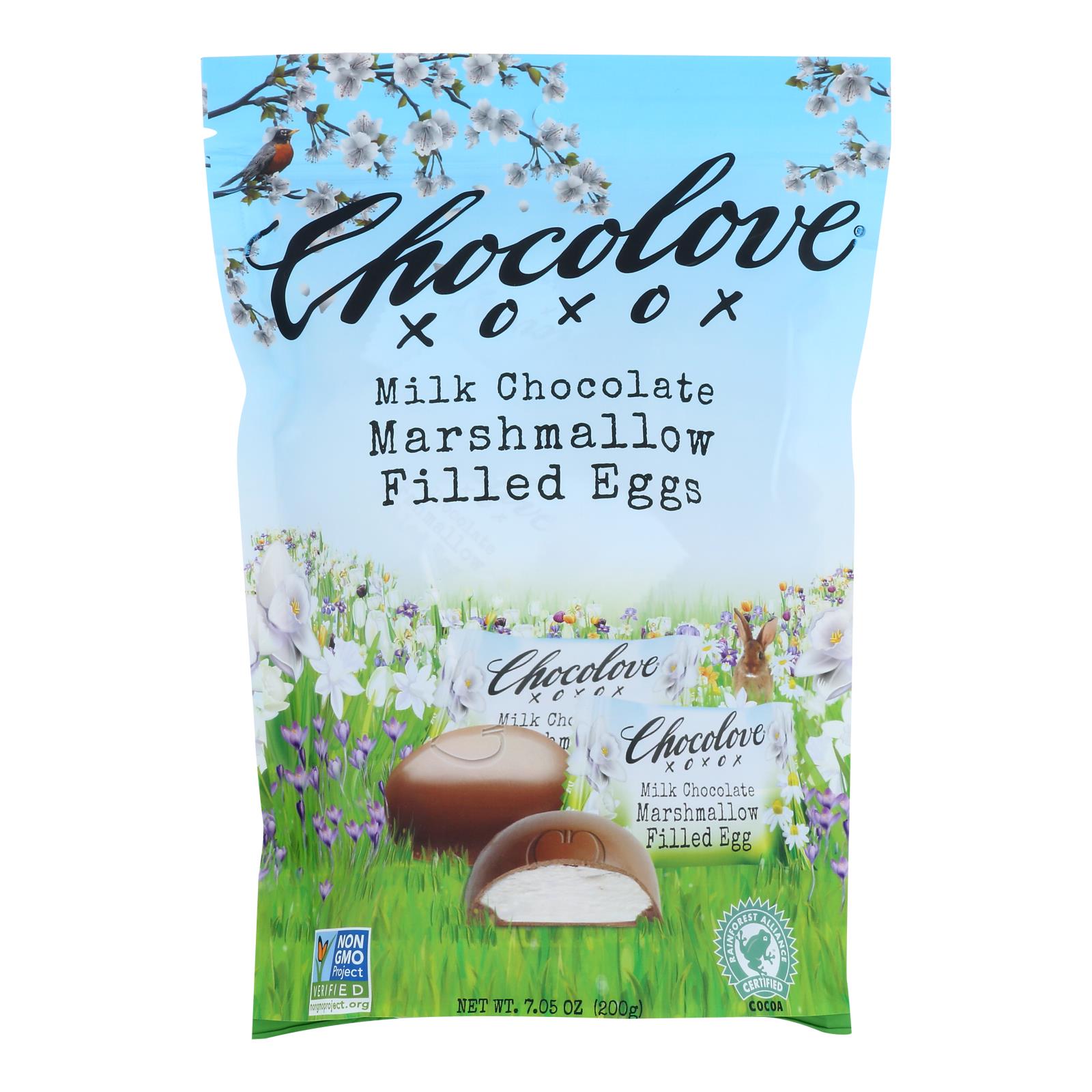 Chocolove - Eggs Milk Chocolate Marsh Fill - Case of 8-7.05 OZ