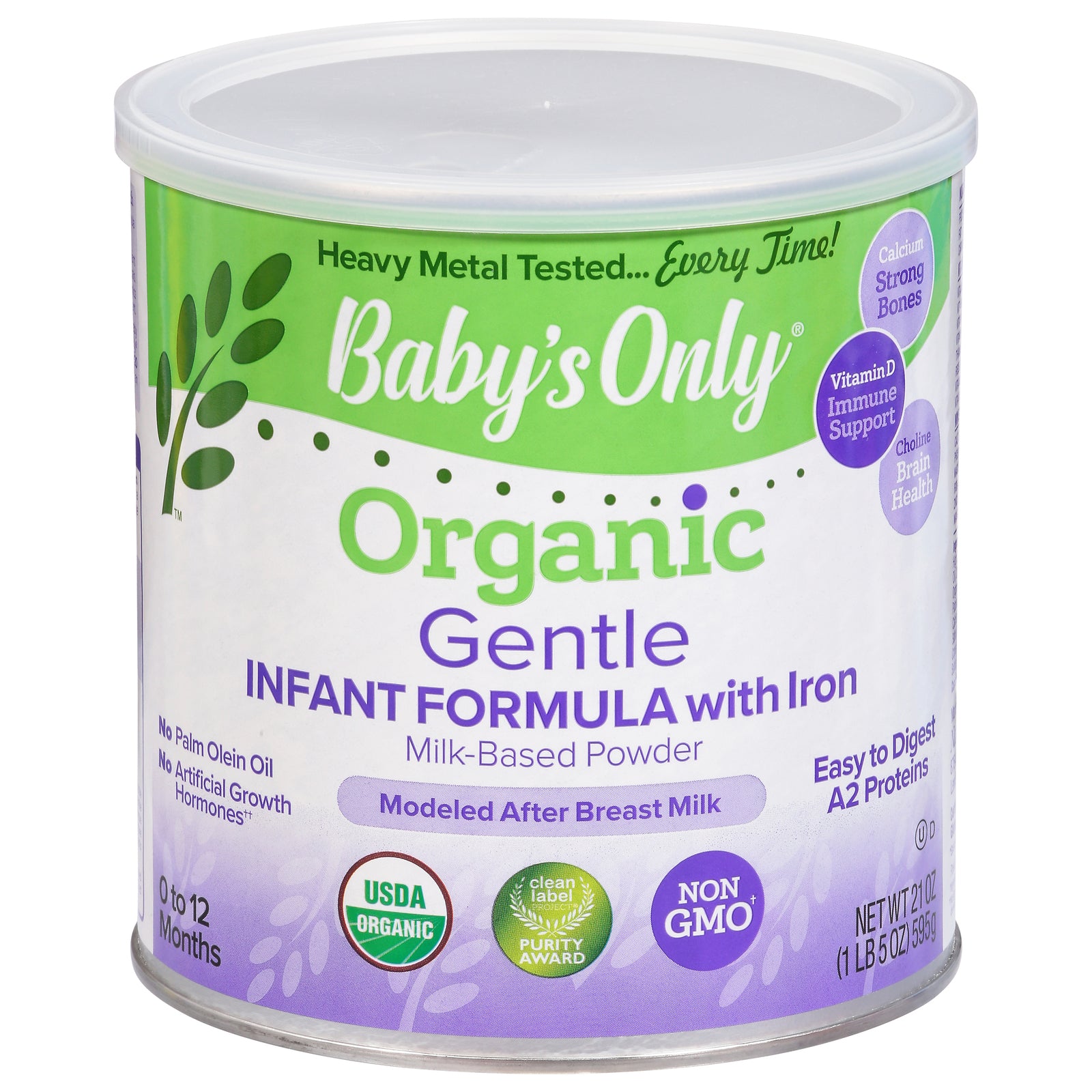 Baby's Only Organic - Infant Formula Organic 2 Supplement Iron - Case of 6-21 Ounces