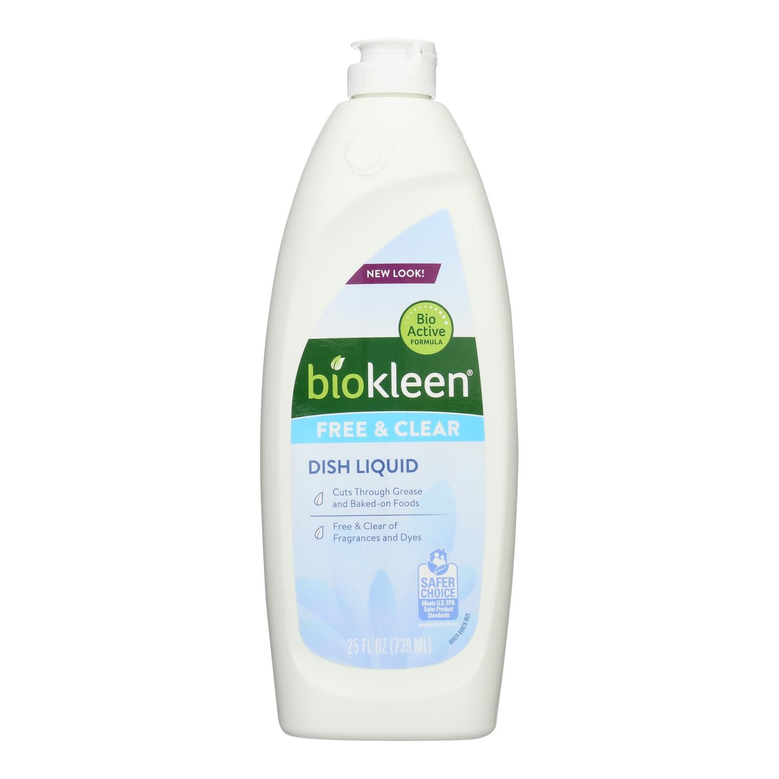 Biokleen Dish Liquid - Natural - Free And Clear - 25 Oz - Case Of 6