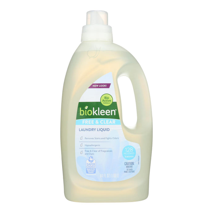 Biokleen Laundry Liquid - Free And Clear - 64 Oz
