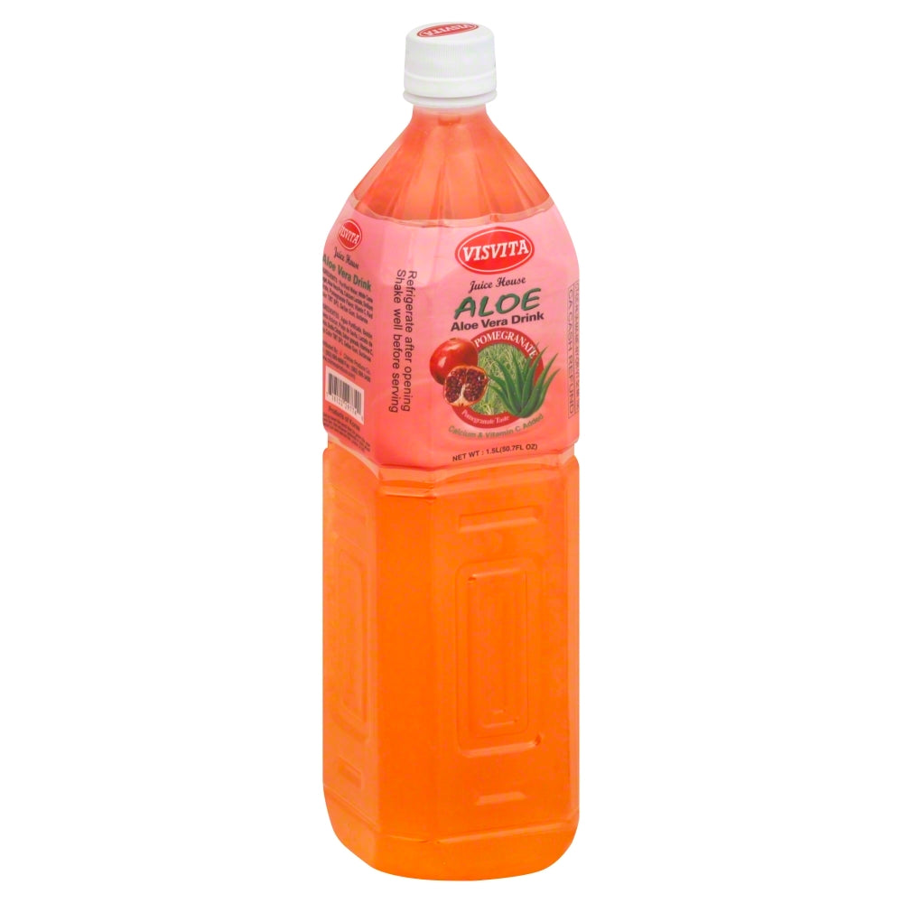Visvita Drink Aloe Vera Pomegranate Flavor - Pack of 12 - 1.5 lt
