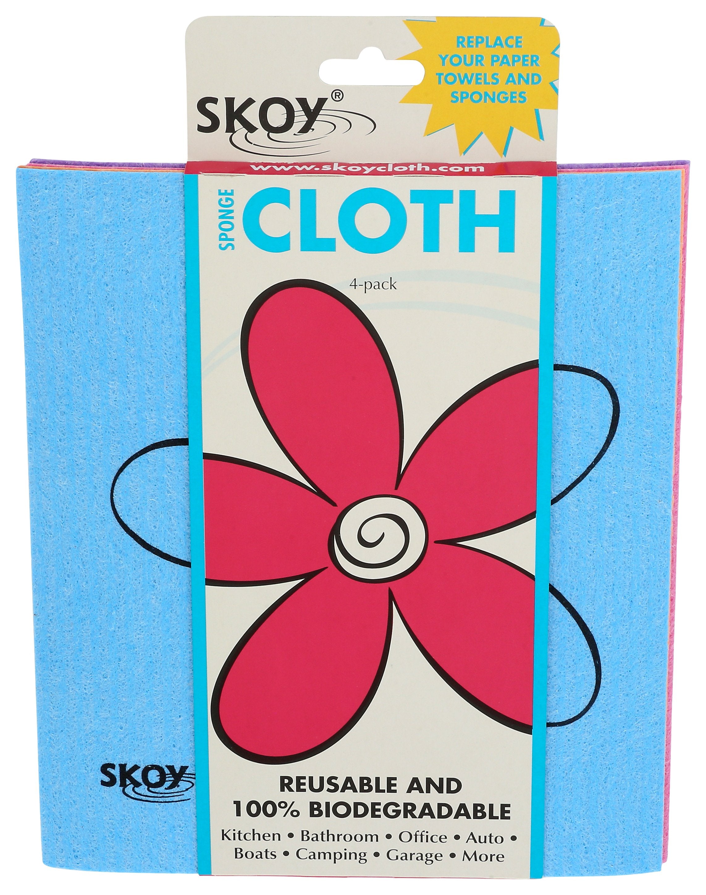 SKOY DISHCLOTH ASSORTED 4PK - Case of 12