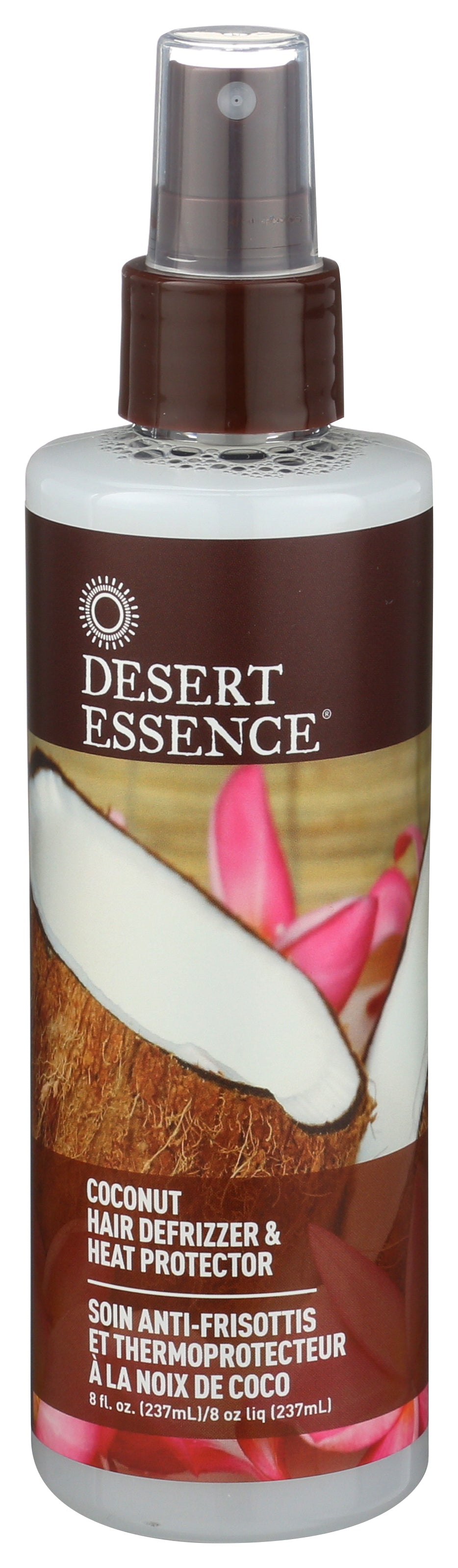 Desert Essence Hair Defrizzer & Heat Protector 8 oz - Case of 3
