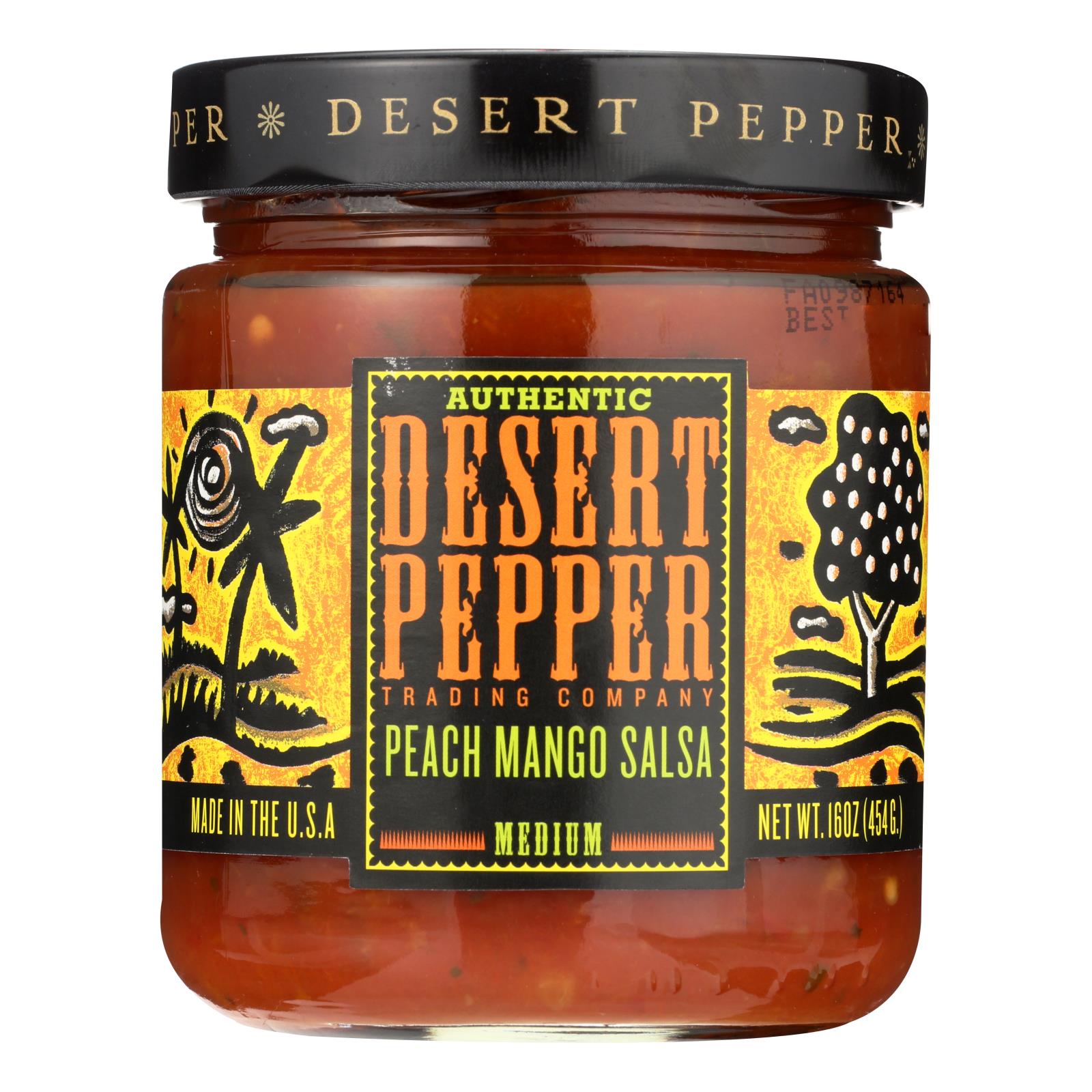 Desert Pepper Trading - Medium Hot Peach Mango Salsa - Case Of 6 - 16 Oz.