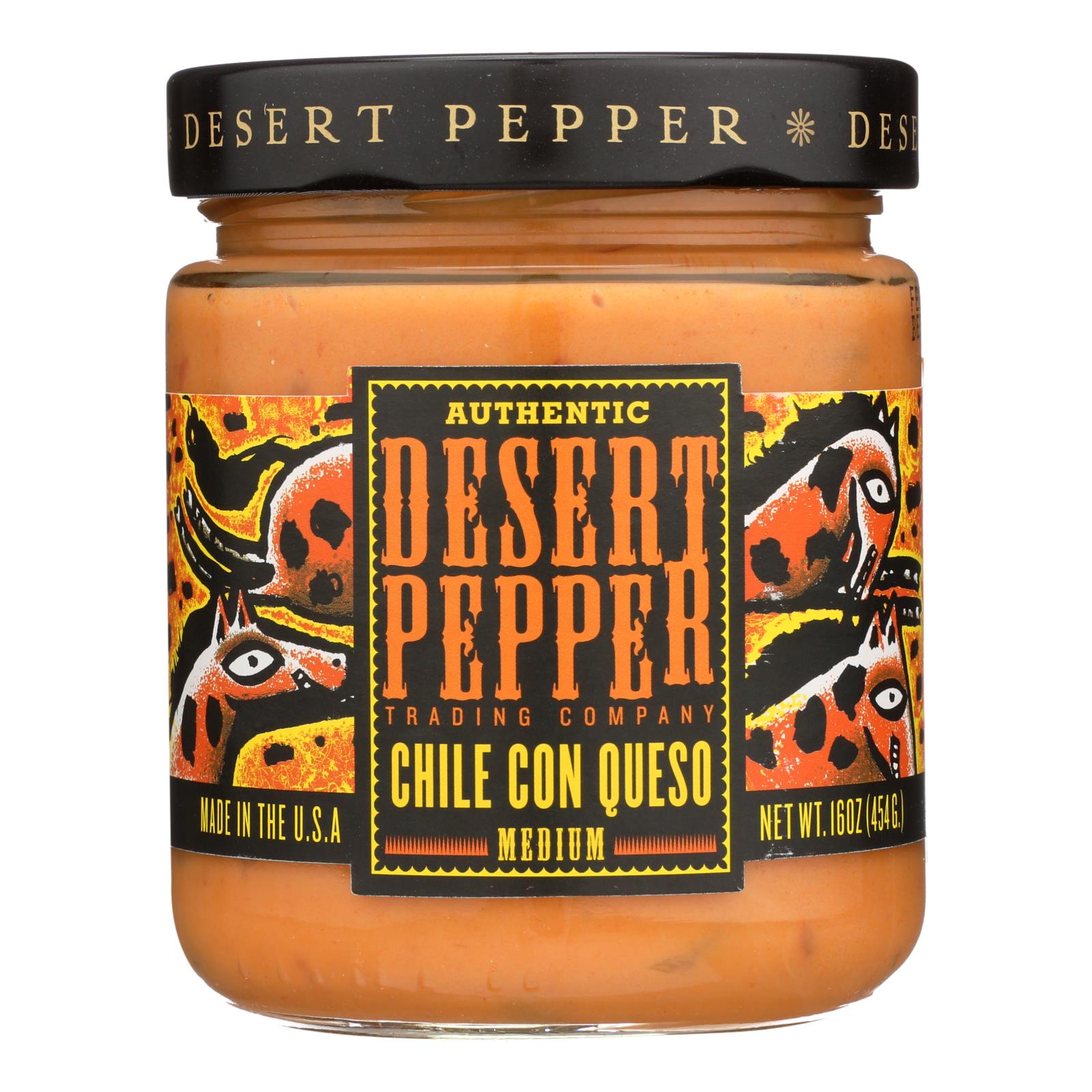 Desert Pepper Trading - Medium Chile Con Queso Dip - Case Of 6 - 16 Oz.