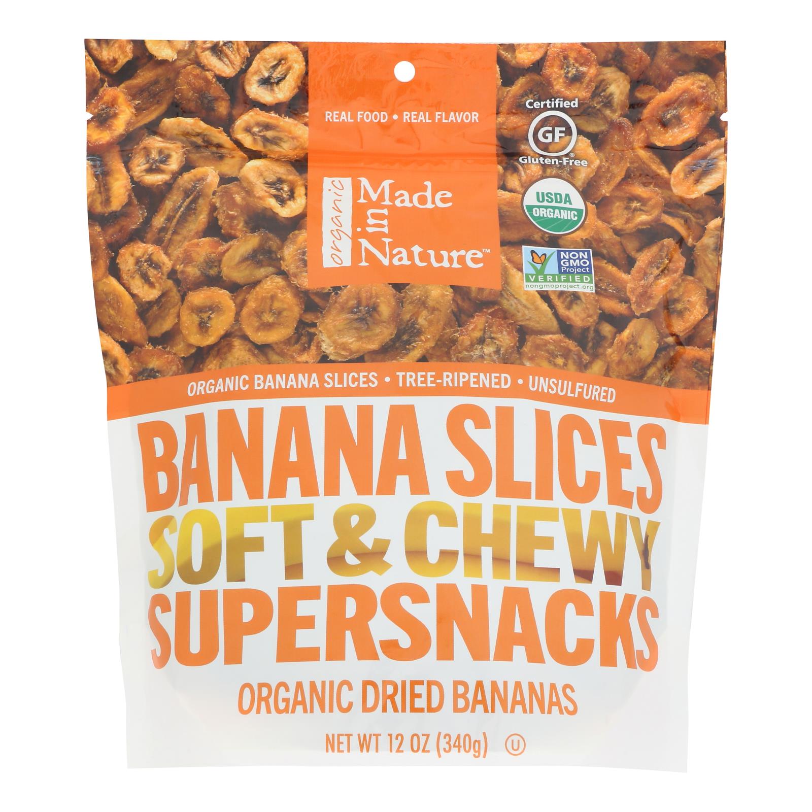 Made In Nature - Banana Dried - Case Of 6-12 Oz