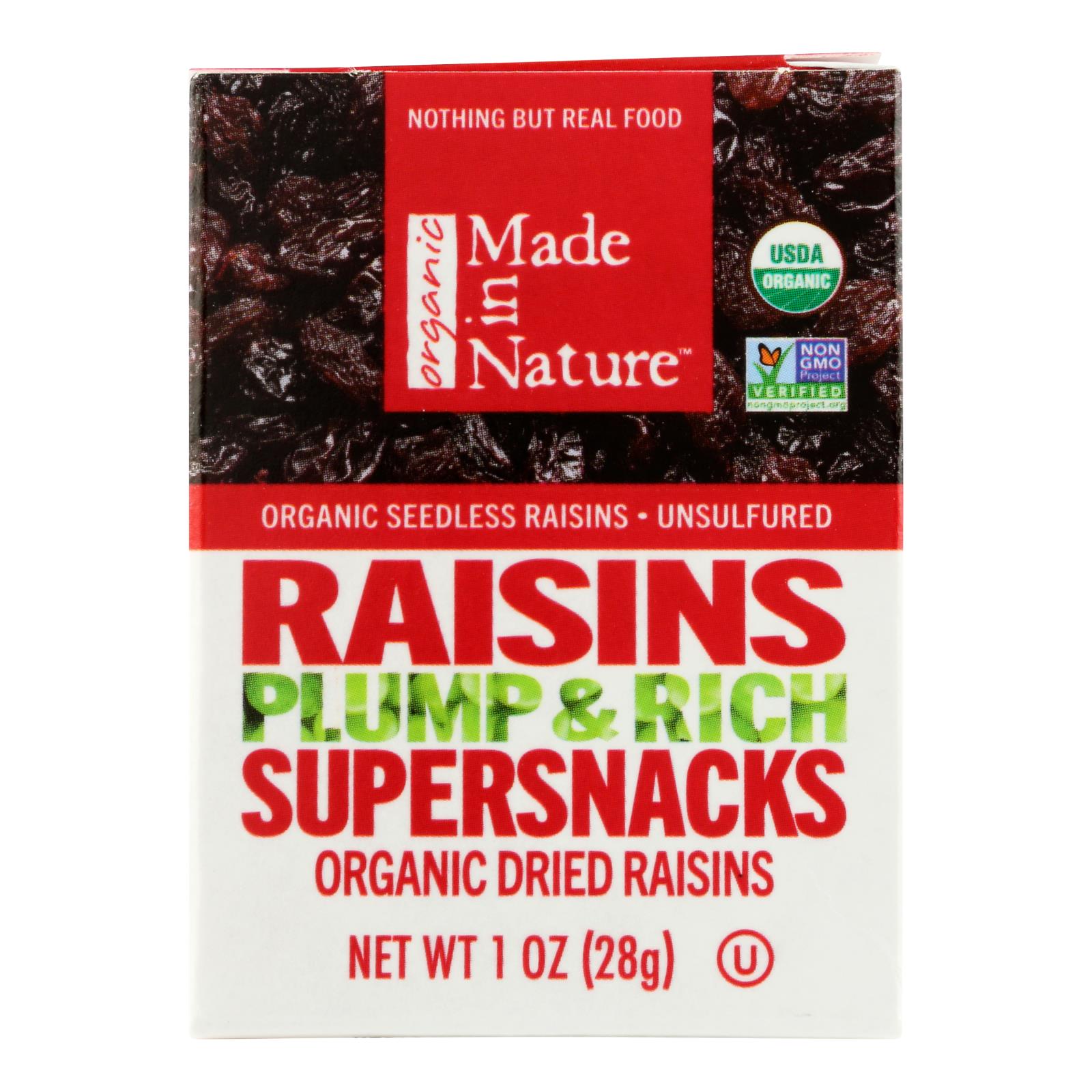 Made In Nature - Raisins Seedless Thmp 6pk - Case of 12-6/1 OZ