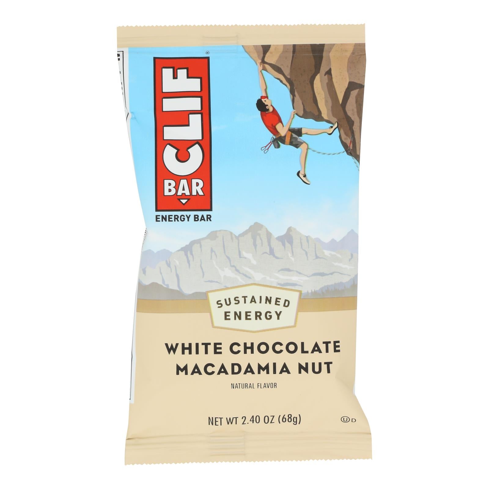 Clif Bar - Organic White Chocolate Macadamia Nut - Case of 12 - 2.4 oz