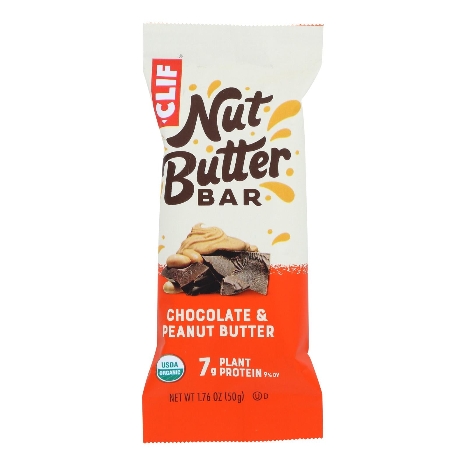Clif Bar Organic Nut Butter Filled Energy Bar - Chocolate Peanut Butter - Case of 12 - 1.76 oz.
