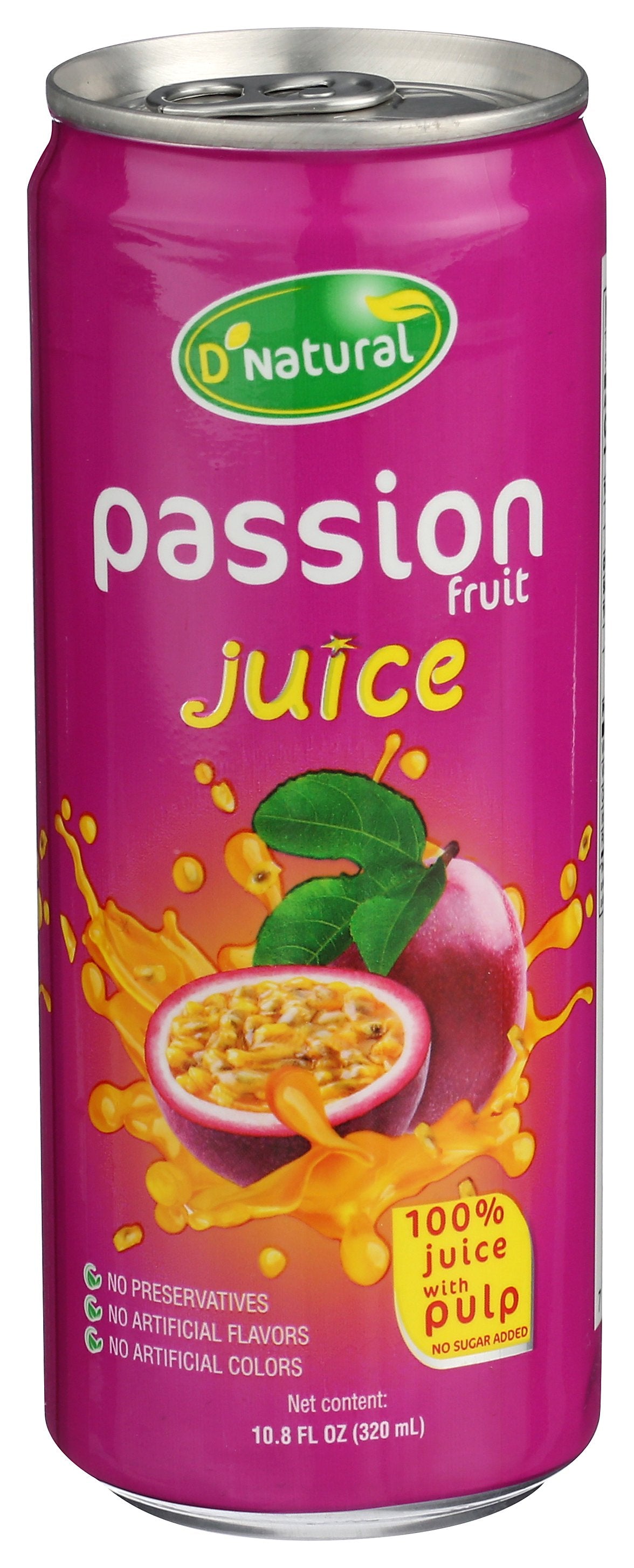 DNATURAL JUICE FRUIT PASSION - Case of 12