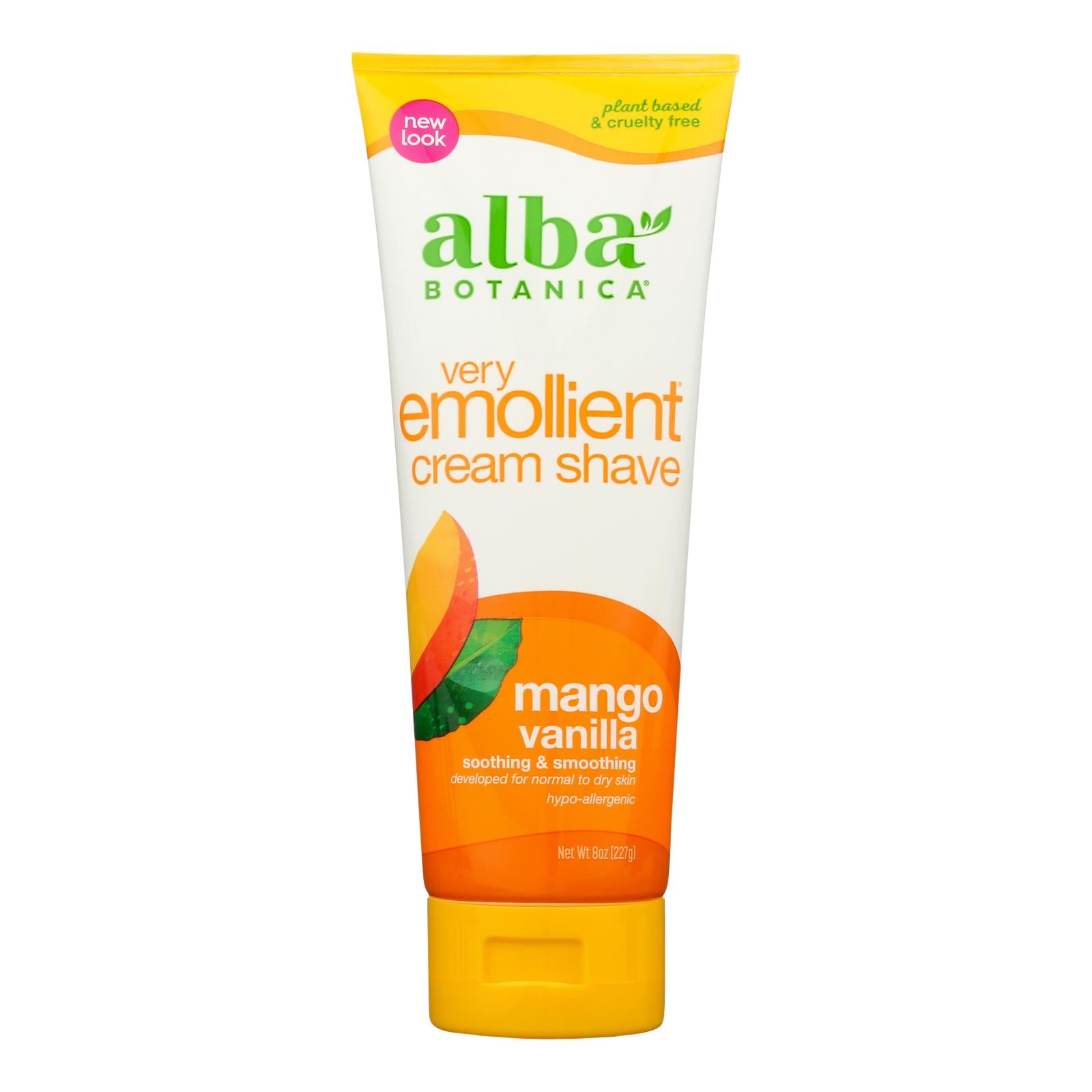 Alba Botanica - Very Emollient Cream Shave - Mango Vanilla - 8 Oz