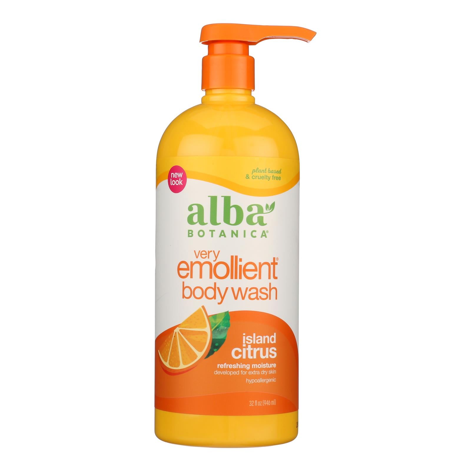 Alba Botanica - Very Emollient Bath And Shower Gel - Island Citrus - 32 Fl Oz