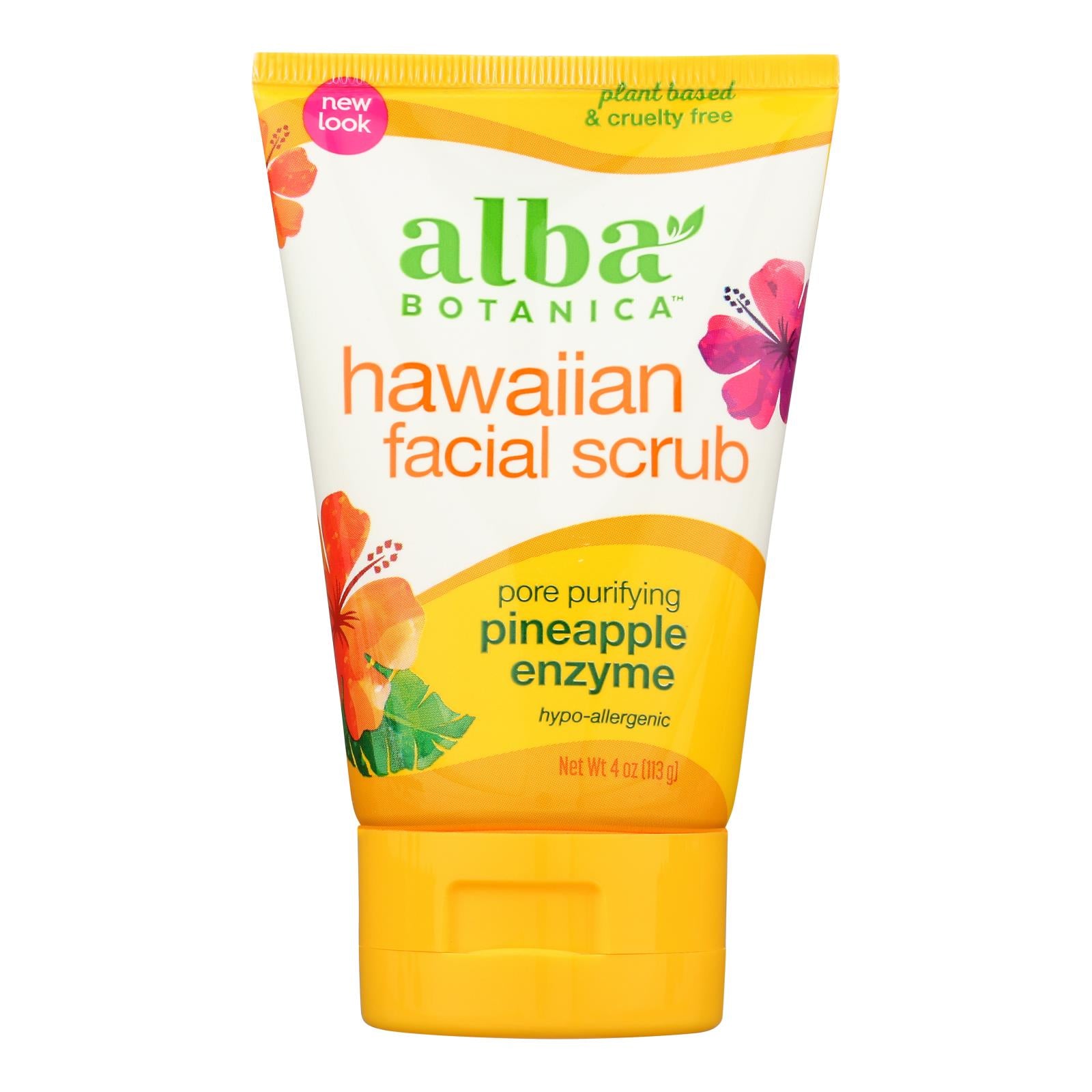 Alba Botanica - Hawaiian Pineapple Enzyme Facial Scrub - 4 Fl Oz