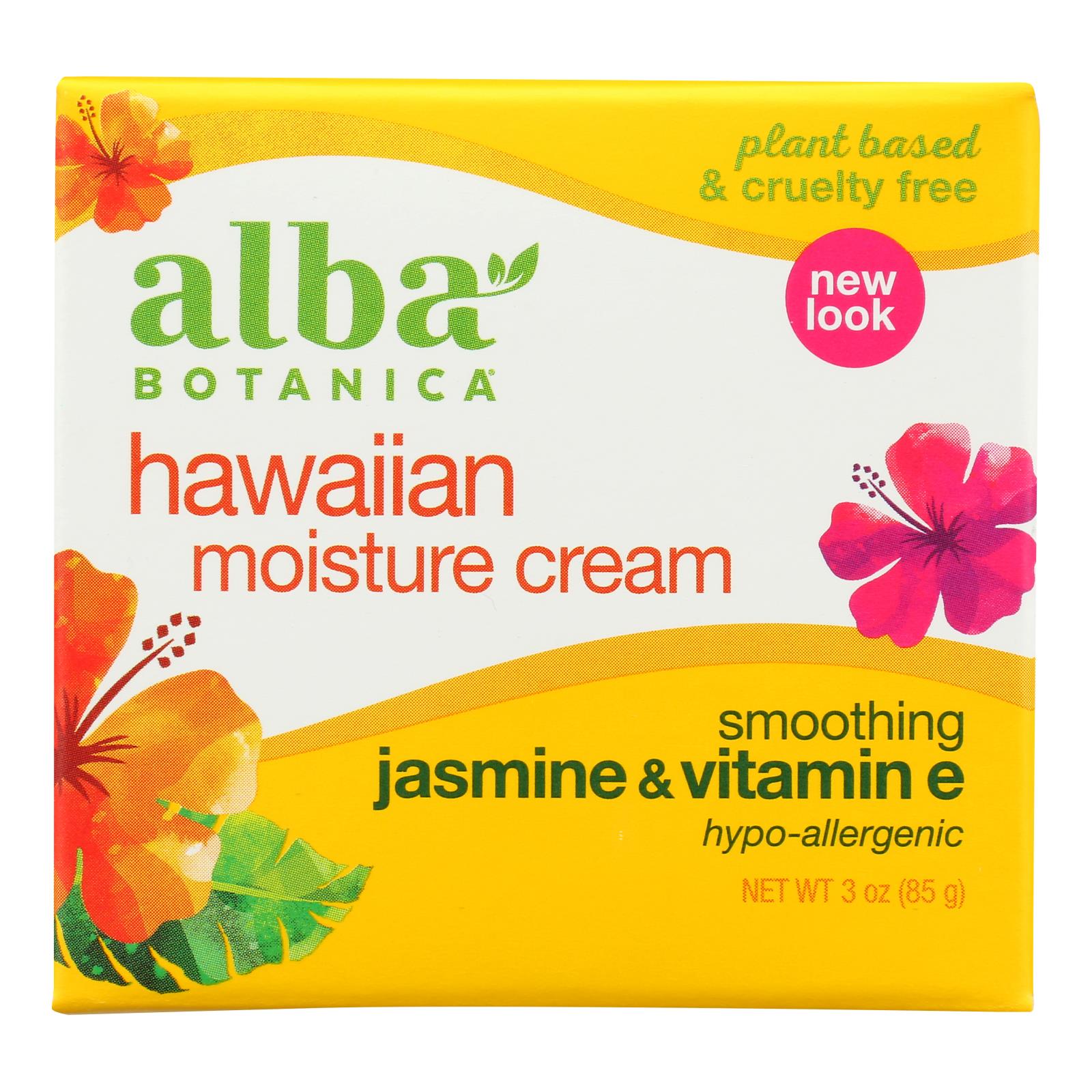 Alba Botanica - Hawaiian Moisture Cream Jasmine And Vitamin E - 3 Oz