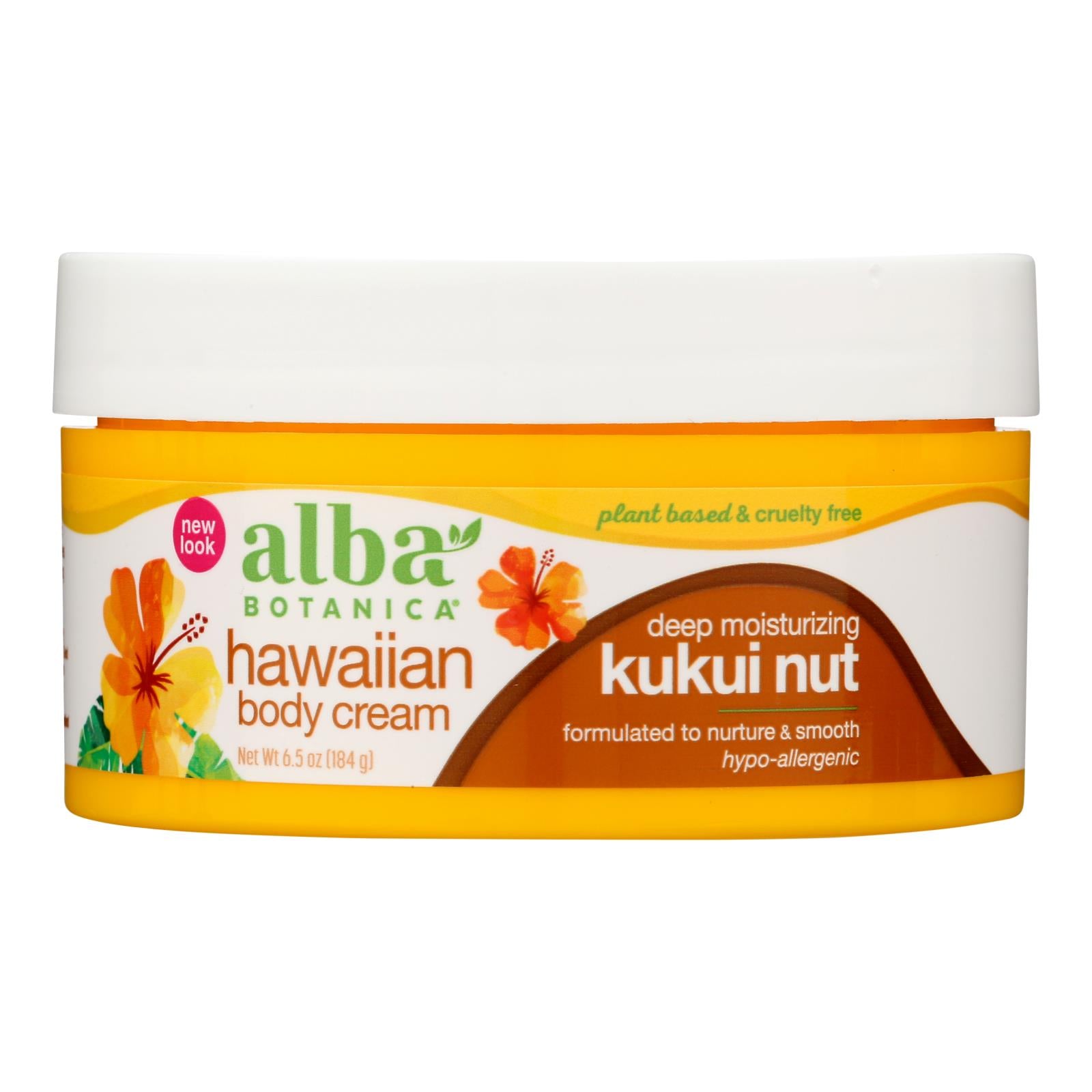 Alba Botanica - Hawaiian Body Cream Kukui Nut - 6.5 Oz