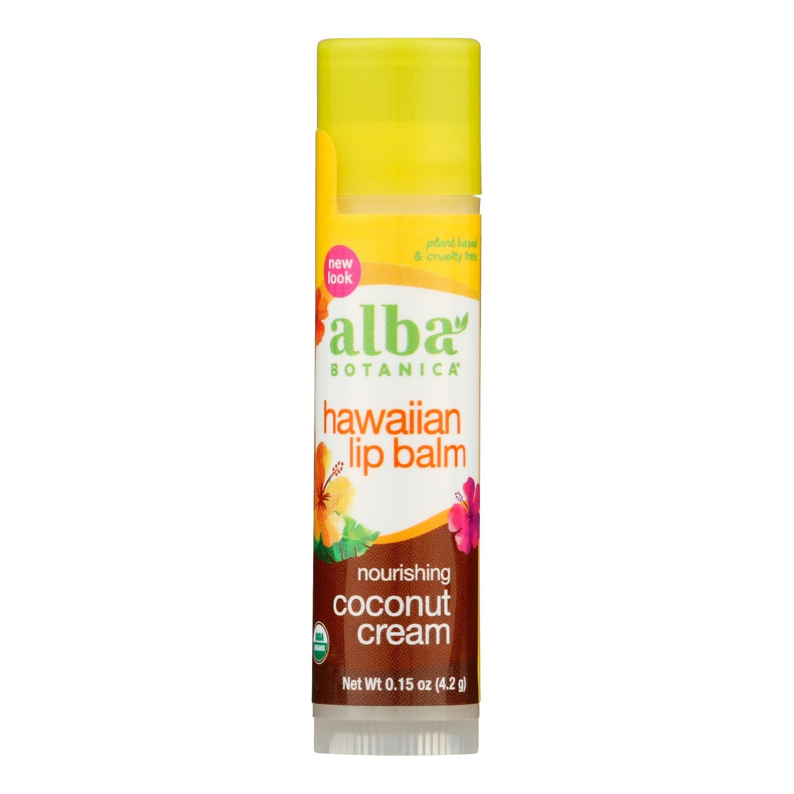 Alba Botanica - Lip Balm - Coconut Cream - Case Of 24 - .15 Oz