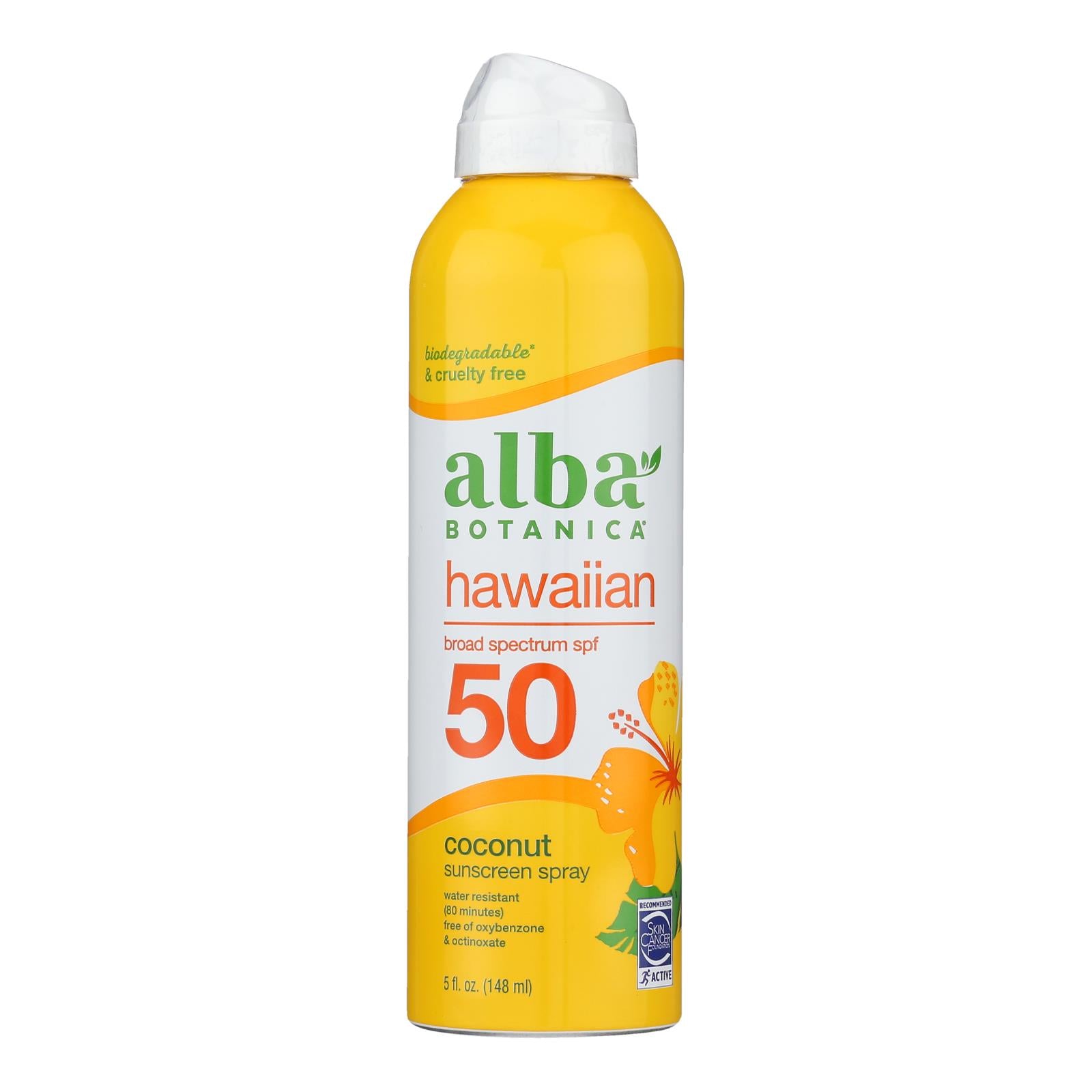 Alba Botanica - Sunscreen Spray Coconut SPF 50 - 1 Each-5 Fluid Ounces