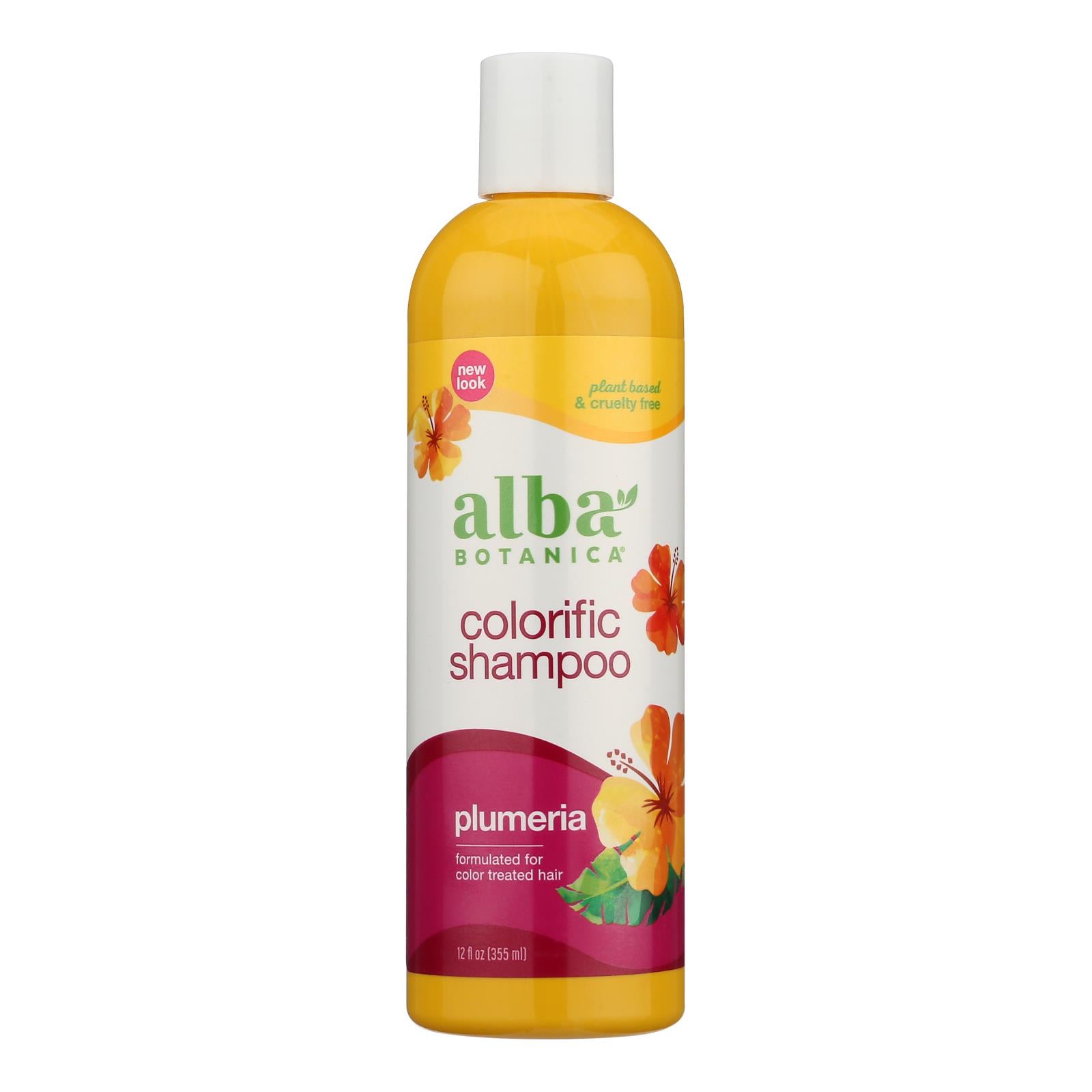 Alba Botanica - Hawaiian Natural Shampoo Colorific Plumeria - 12 Fl Oz