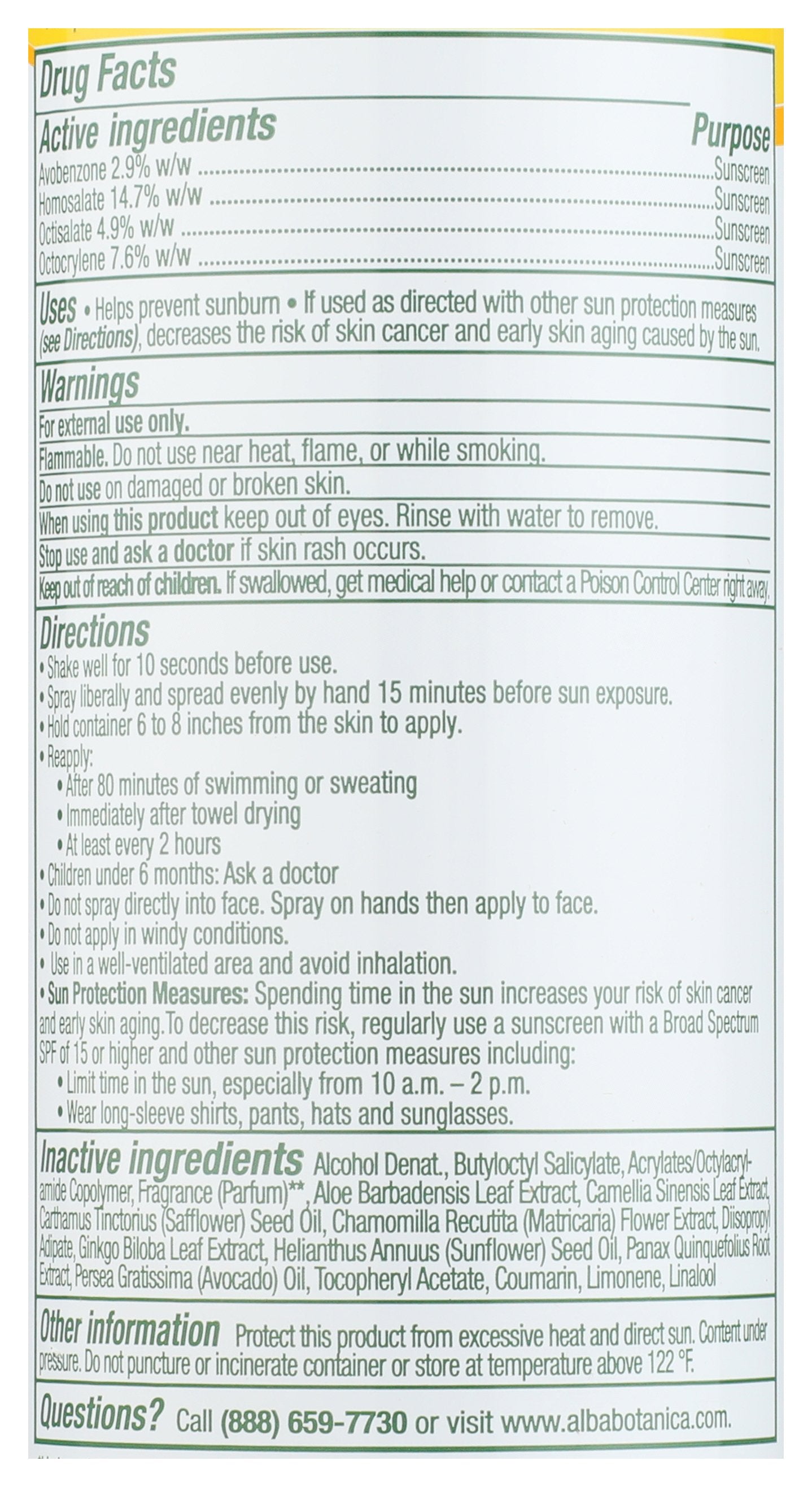 ALBA BOTANICA SPRAY HWN COCONUT SPF30