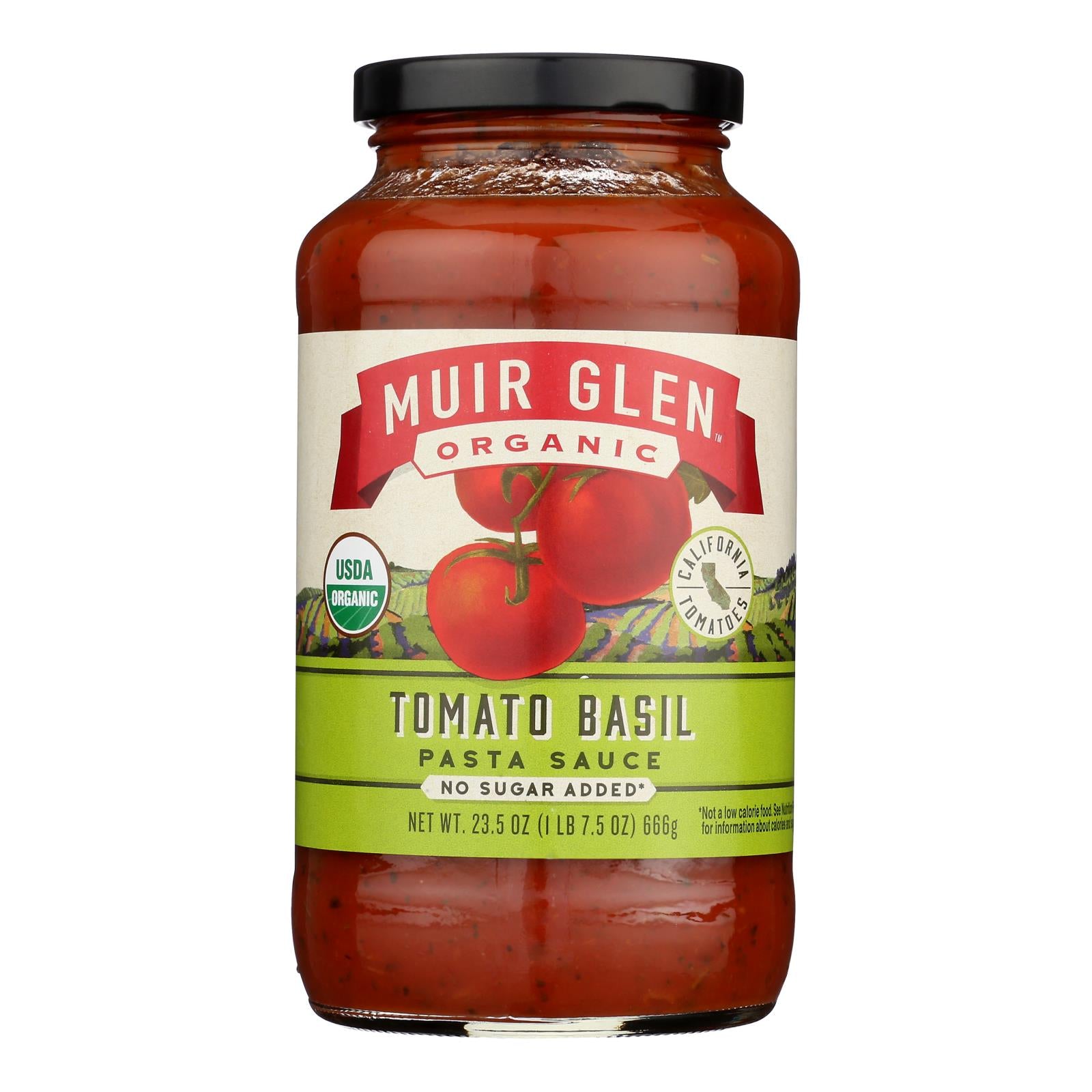 Muir Glen - Pasta Sauce Organic Tomato Basil - Case of 12-23.5 Fluid Ounces