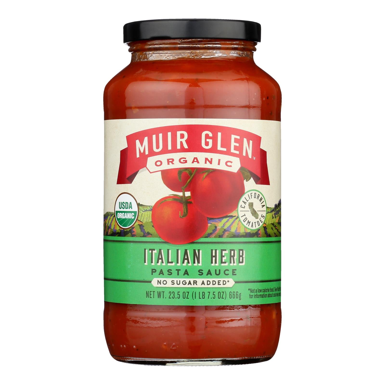Muir Glen - Pasta Sauce Organic Italian Herb - Case of 12-23.5 Fluid Ounces