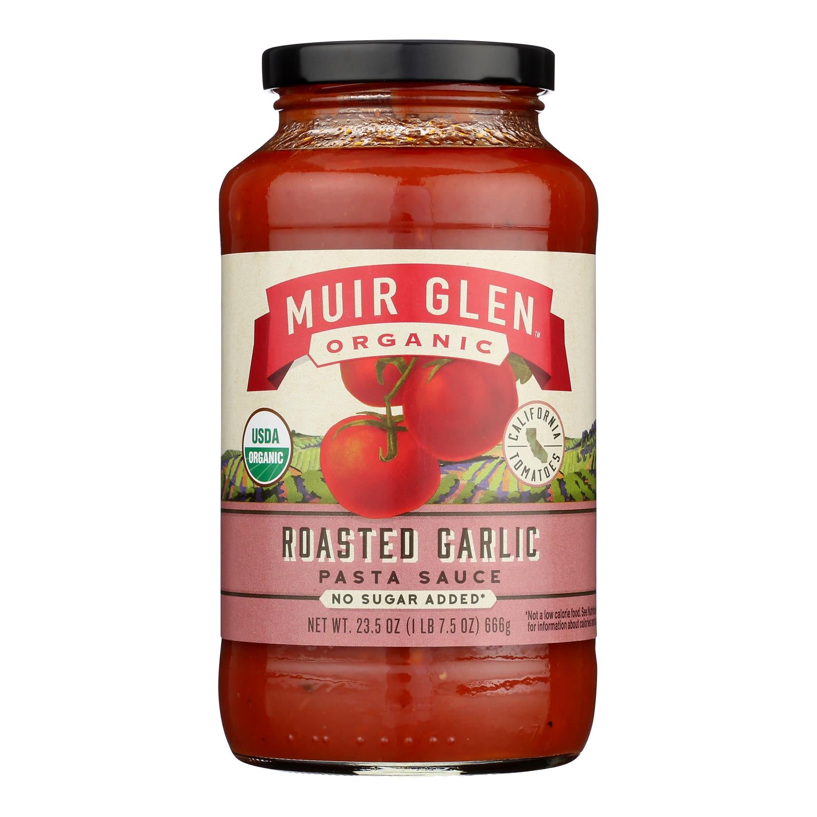 Muir Glen - Pasta Sauce Organic Roasted Garlic - Case of 12-23.5 Fluid Ounces