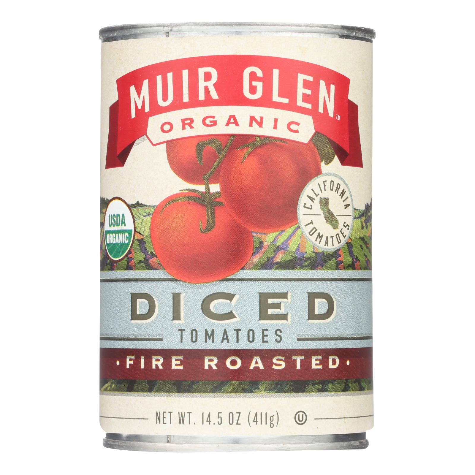 Muir Glen Fire Roasted Diced Tomatoes - Tomatoes - Case Of 12 - 14.5 Oz.