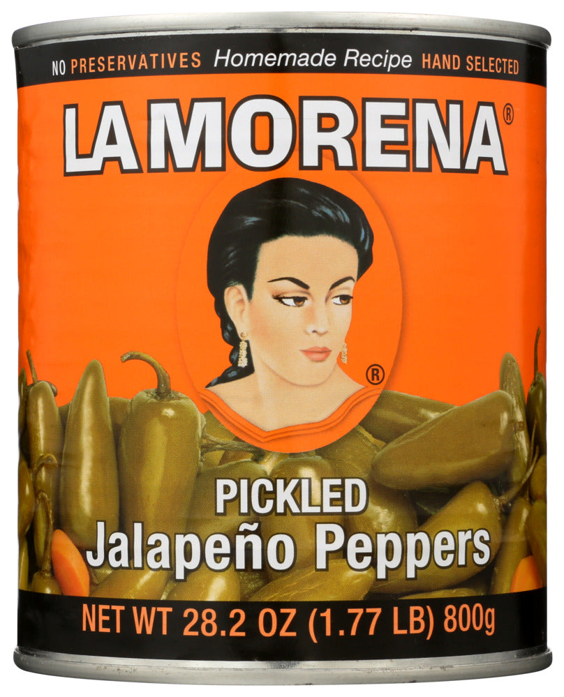 La Morena Pickled Jalapeño Peppers - Case of 6 - 28.2 oz
