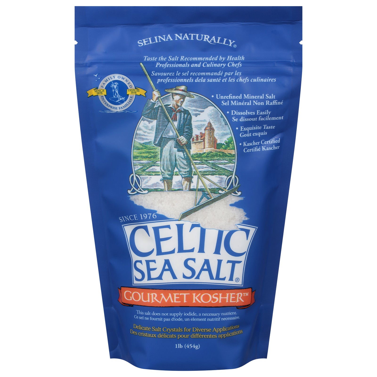 Celtic Sea Salt - Salt Bag Gourmet Kosher - Case of 6-1 LB