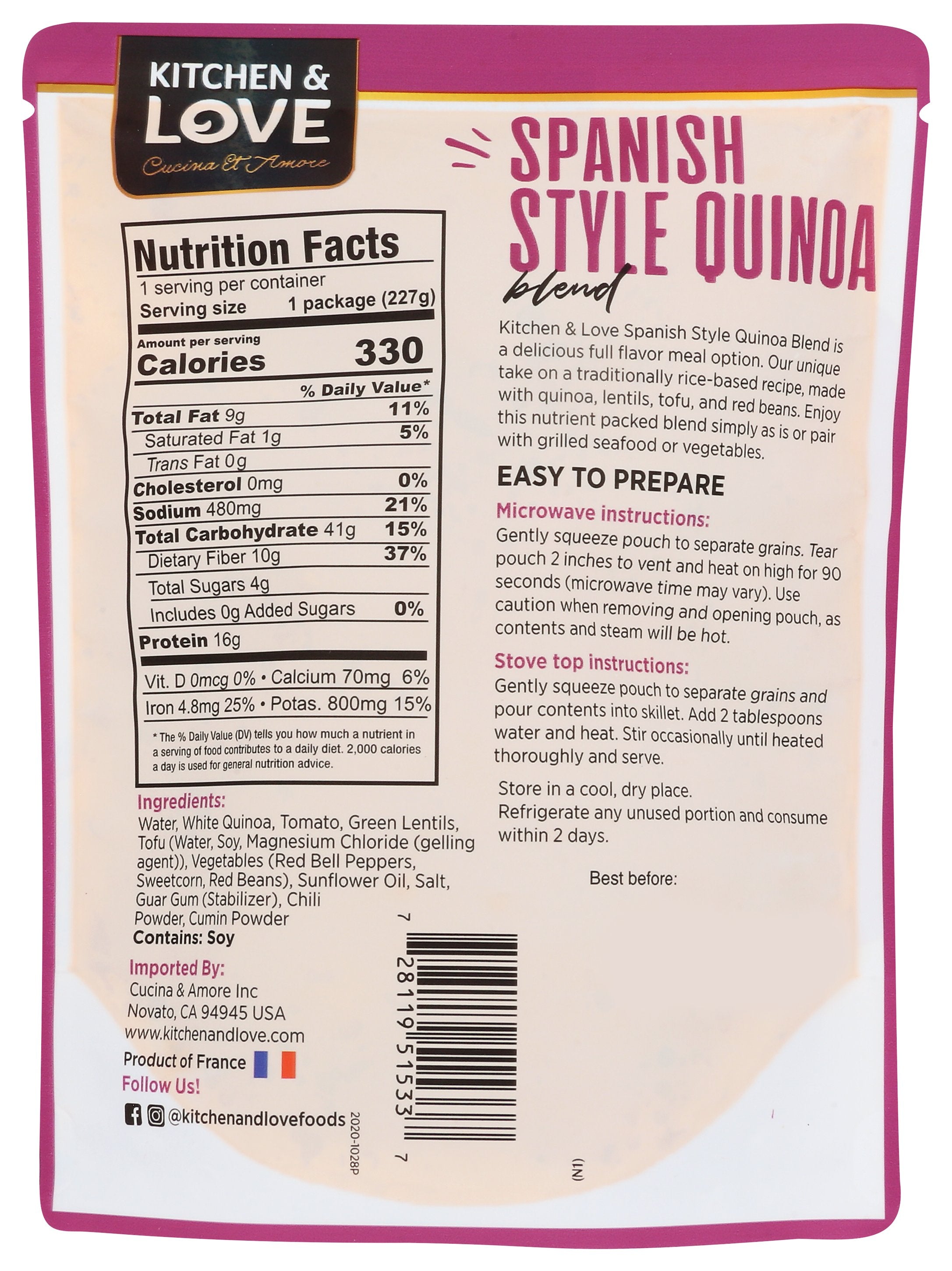 KITCHEN AND LOVE QUINOA MEDLEY RTH SPANISH - Case of 6