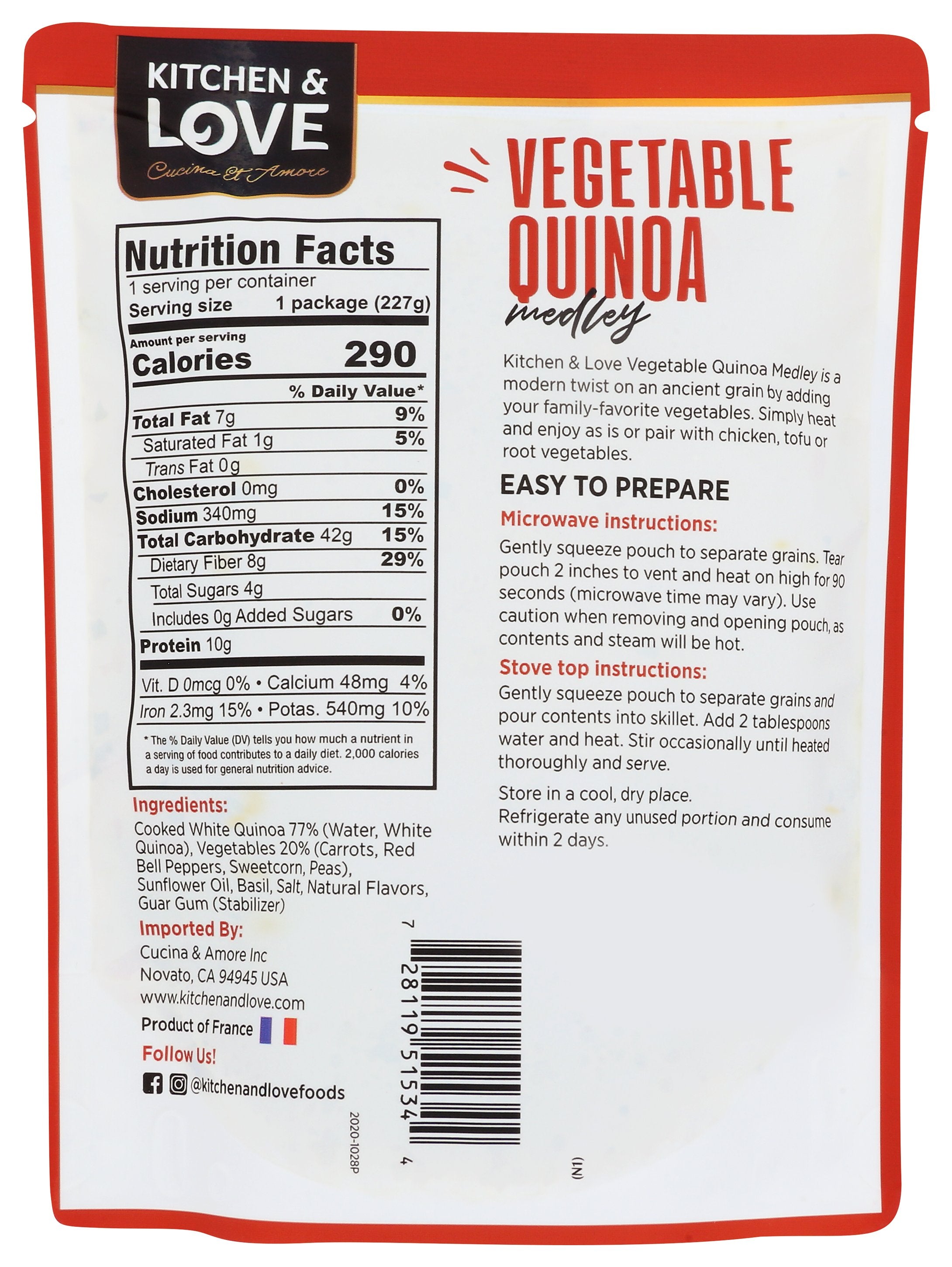 KITCHEN AND LOVE QUINOA RTH GOLDEN VEGTBLE - Case of 6