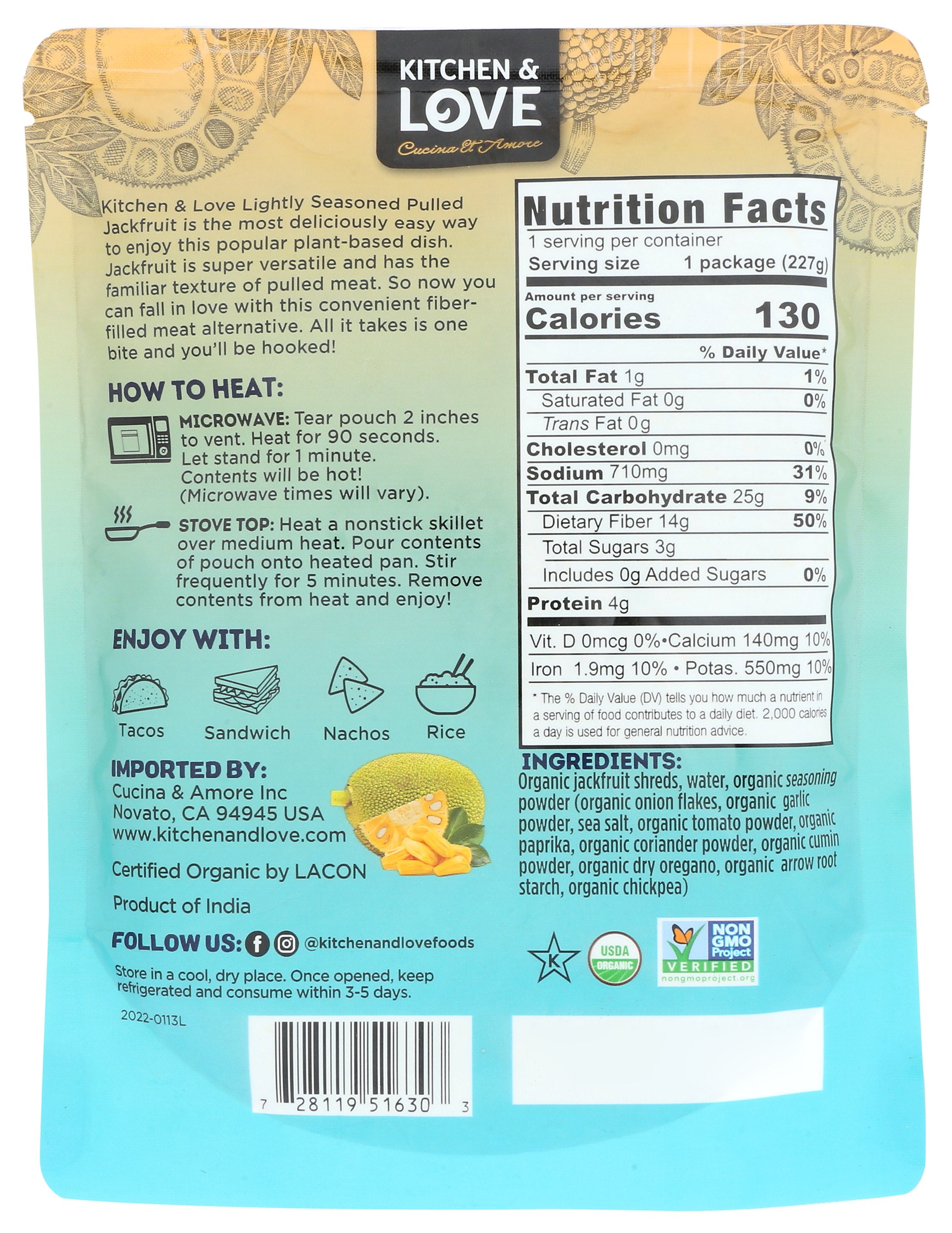 KITCHEN AND LOVE MEAL JCKFRT LGHTLY SSND - Case of 6