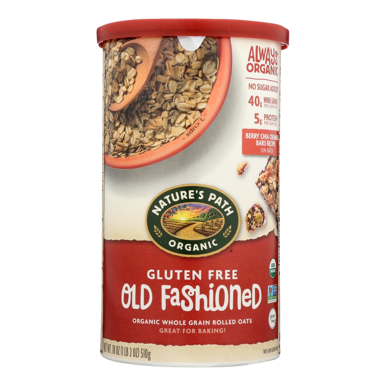 Nature's Path Organic Oats - Old Fashioned - Case of 6 - 18 oz.