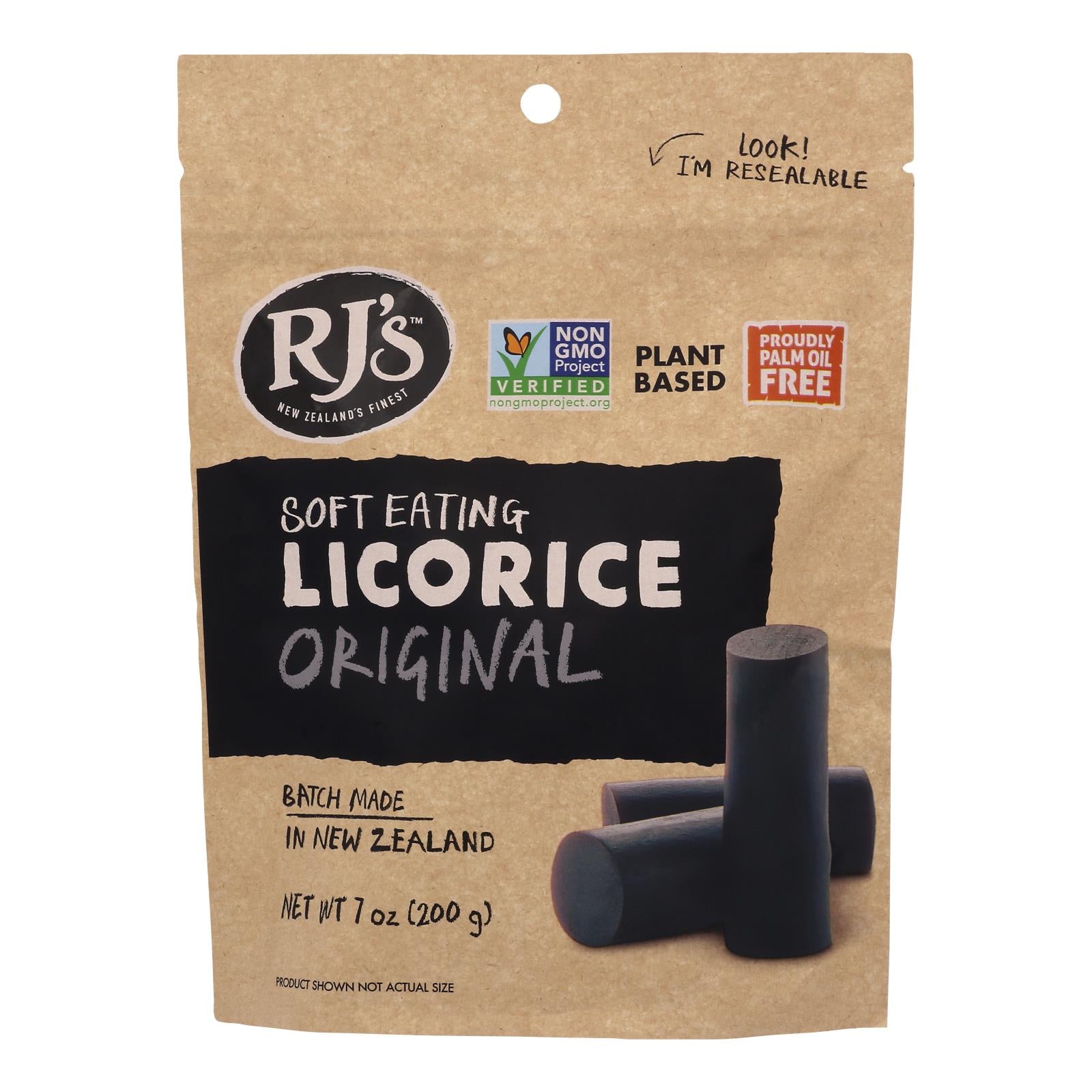 Rj's Licorice Soft Eating Licorice - Original - Case Of 8 - 7.05 Oz