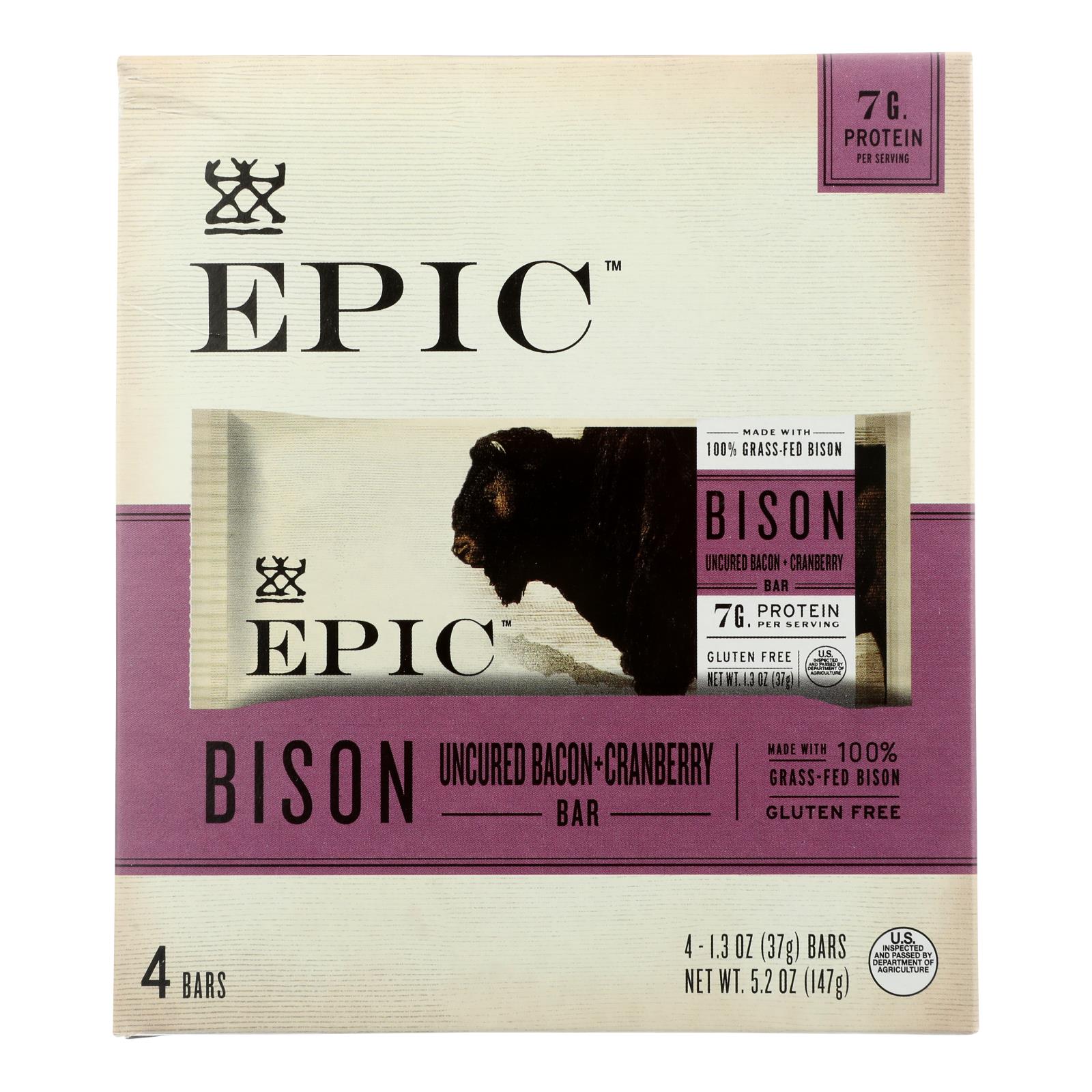 Epic - Bar Bison Uncrd Bcn Crbry - Case of 8-5.2 OZ