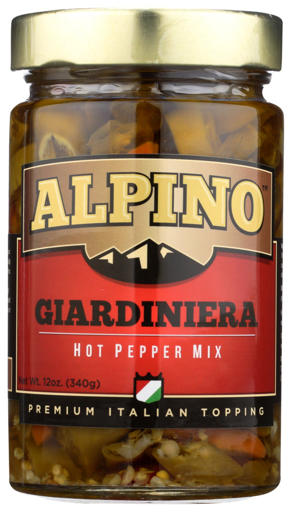 Alpino Giardiniera Hot Pepper Mix - Case of 6 - 12 oz