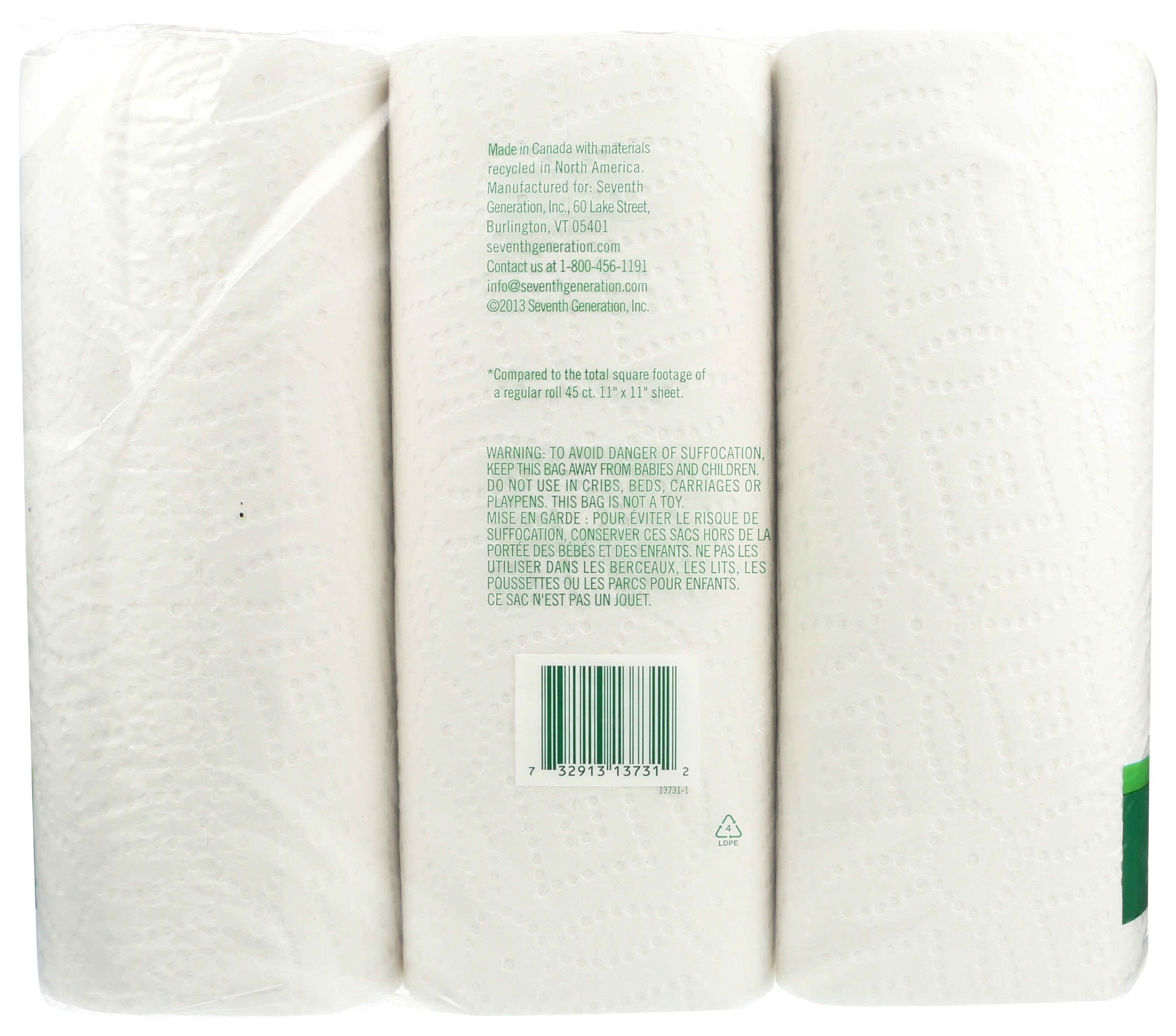 SEVENTH GENERATION PAPER TOWEL 6RL PCK