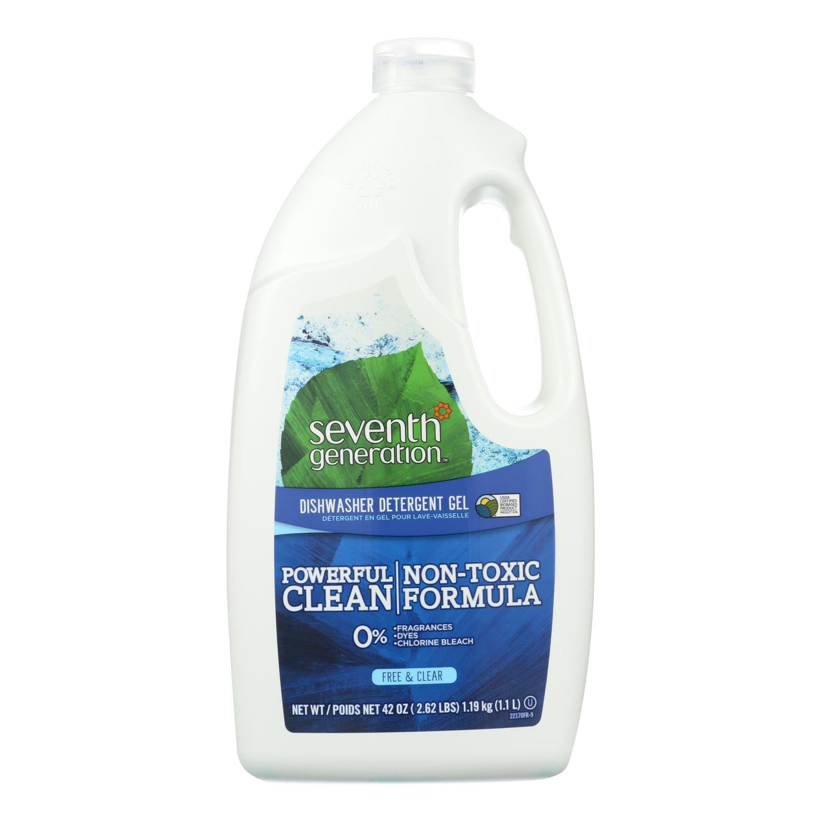 Seventh Generation Auto Dishwasher Gel - Free And Clear - Case Of 6 - 42 Fl Oz.