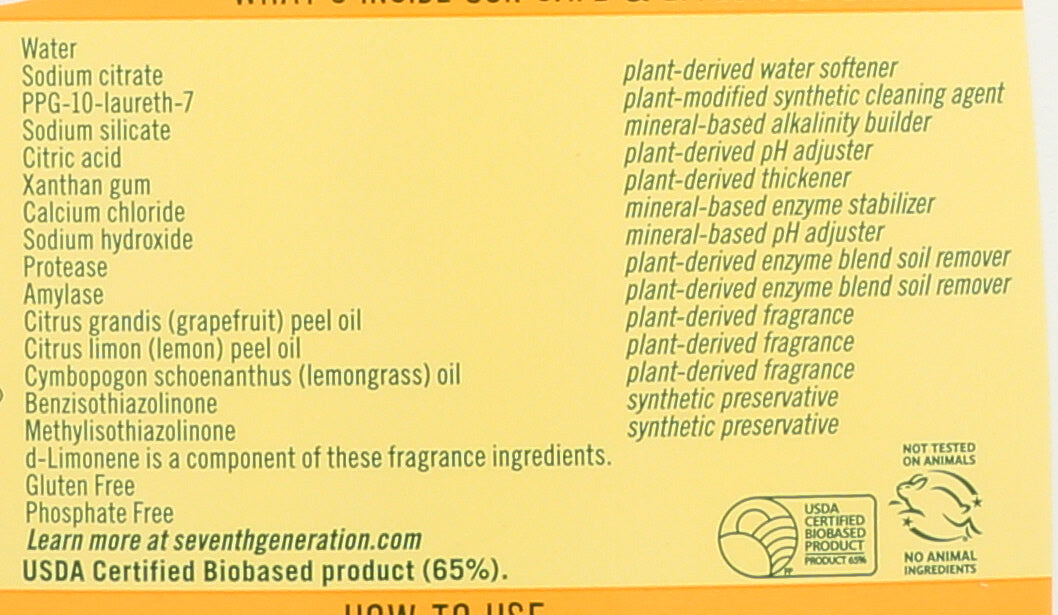 SEVENTH GENERATION DISH GEL AUTO LEMON